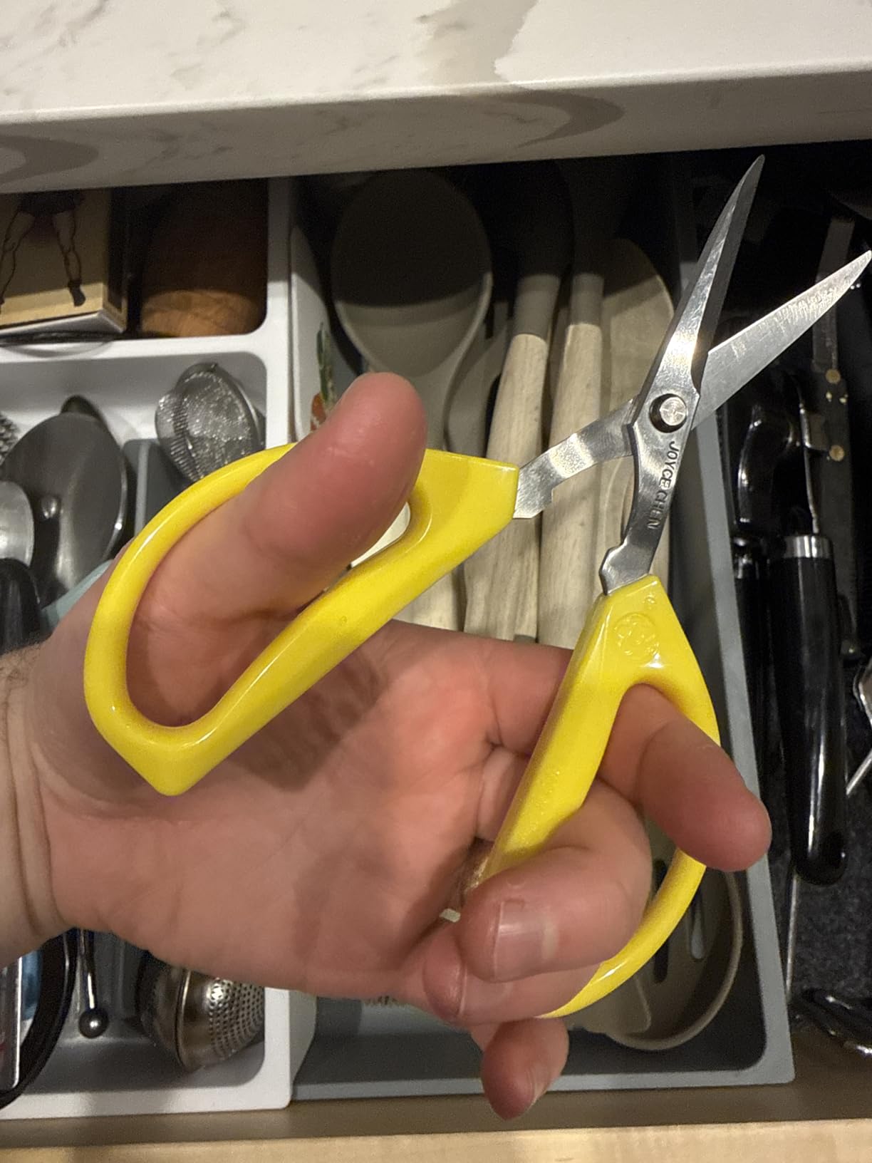 Joyce Chen Original Unlimited Kitchen Scissors All Purpose Kitchen Shears With Comfortable Handles, Red customer photo 1