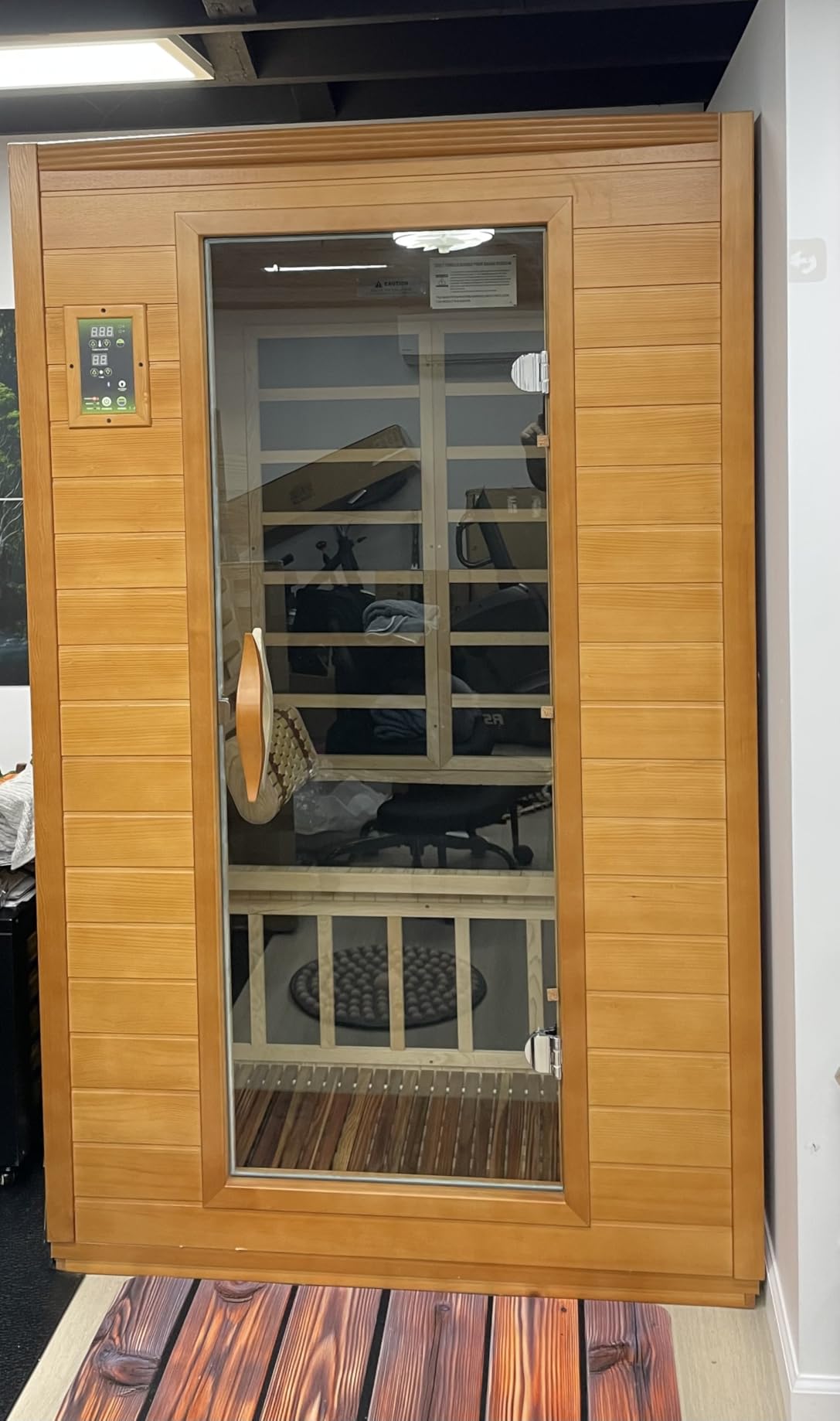 DYNAMIC SAUNAS Andora 2-Person Low EMF FAR Infrared Sauna with Red Light Therapy - Personal Indoor Dry Heat Wooden Sauna with Bluetooth Speakers for Home & Gym - Made from Canadian Hemlock Wood customer photo 1