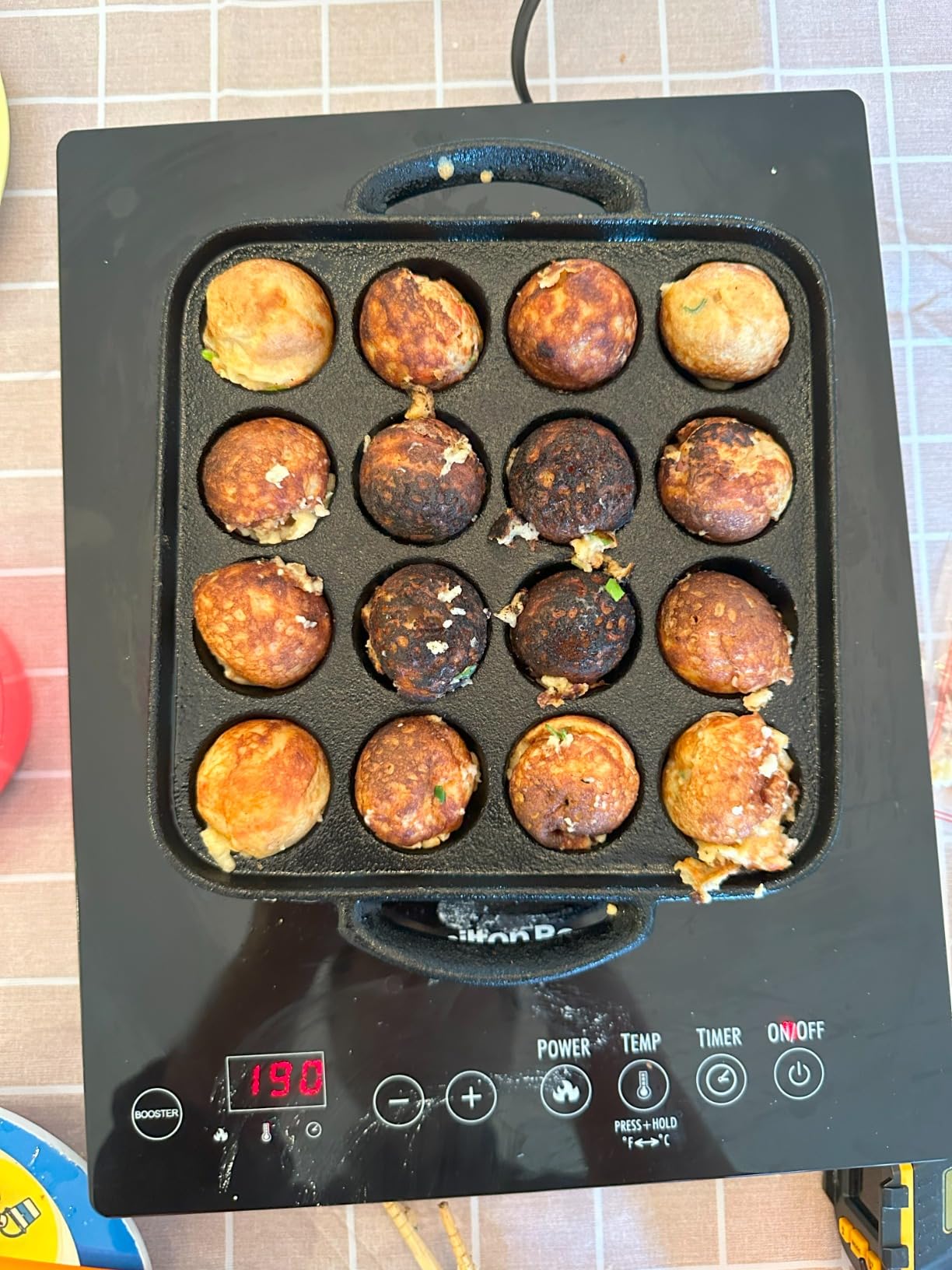 Ikenaga Tekko Takoyaki 16 Holes, Induction Compatible, Made in Japan, Iron Casting, Plate, Black, Electronic Tuning Senka customer photo 2