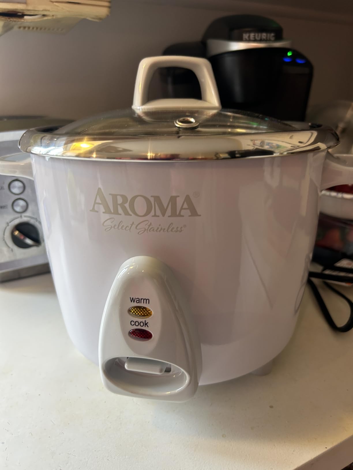 Aroma Housewares Select Stainless Rice Cooker & Warmer with Uncoated Inner Pot, 14-Cup(cooked) / 3Qt, ARC-757SG customer photo 1