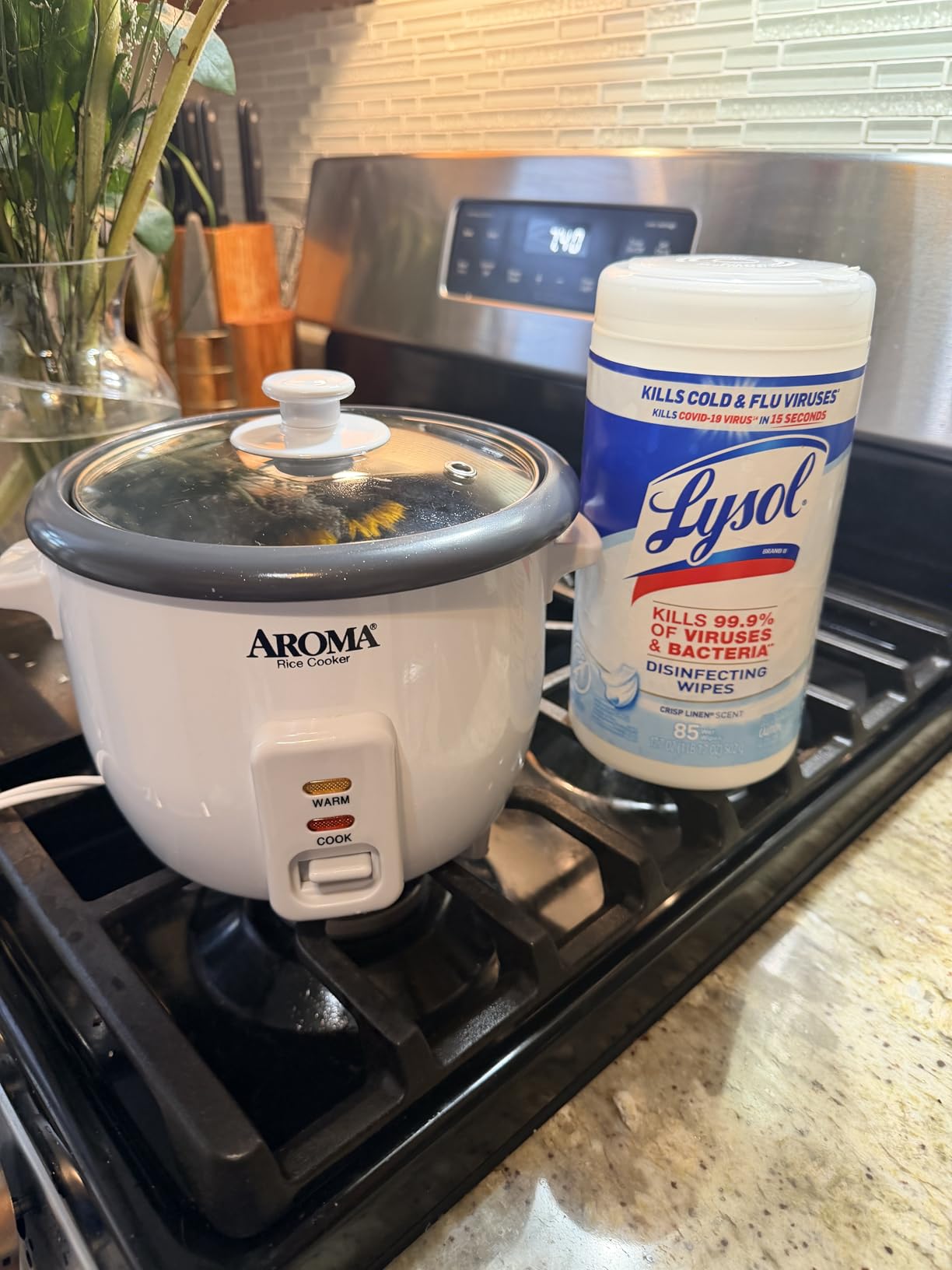 AROMA Rice Cooker, 3-Cup (Uncooked) / 6-Cup (Cooked), Small Rice Cooker, Oatmeal Cooker, Soup Maker, Auto Keep Warm, 1.5 Qt, White, ARC-363NG customer photo 1