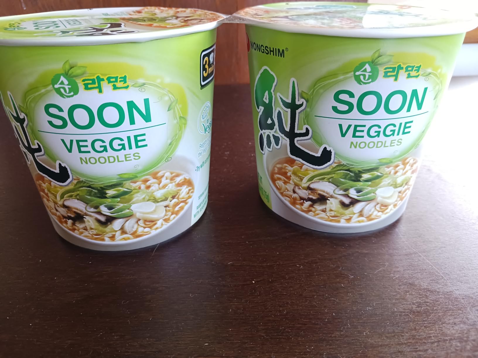 Nongshim Soon Veggie Ramyun Noodles, Signature Korean Instant Ramyun, Vegetable Flavored Broth, Vegan Noodles, Microwaveable Cup, 2.64 oz (Pack of 6) customer photo 1