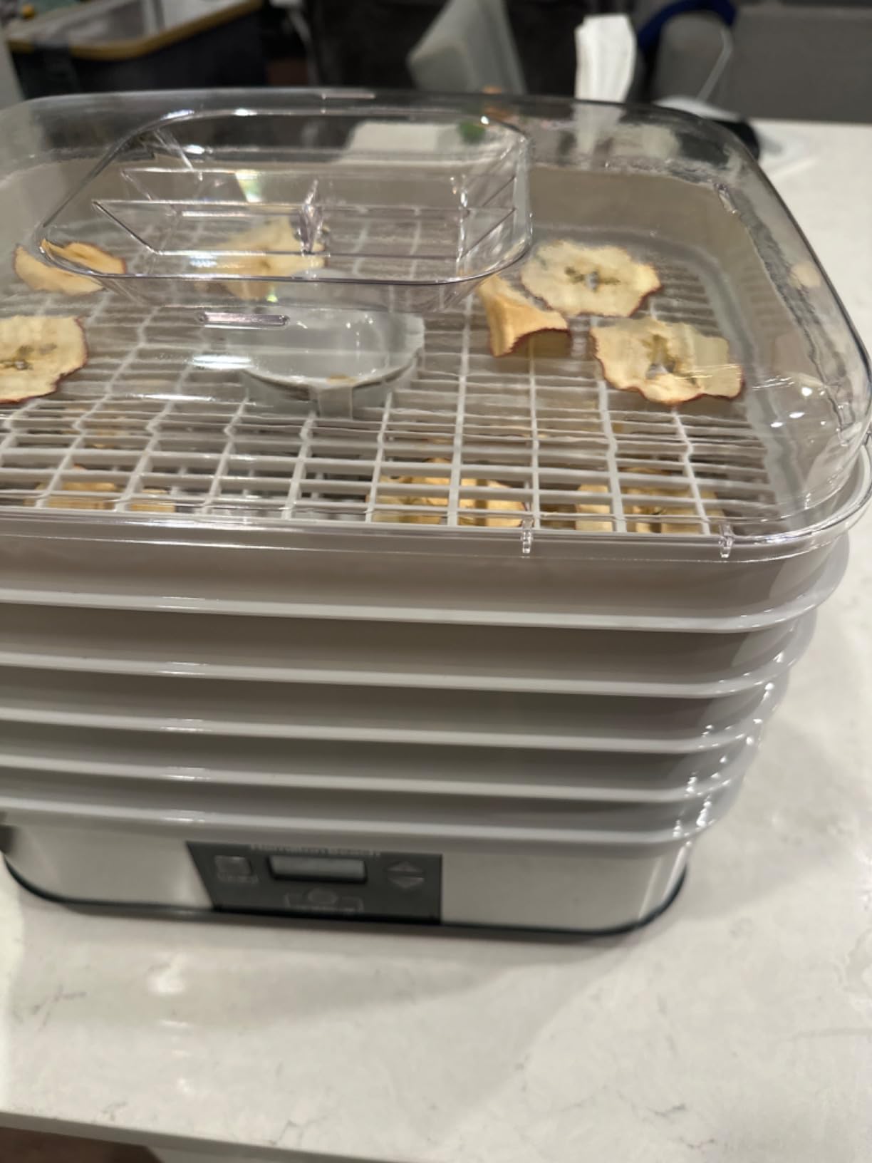 Hamilton Beach Digital Food Dehydrator for Fruit, Jerky, Vegetables & More | 5 Stackable Trays For 4.2 sq. ft. of Drying Space | Adjustable 100-160ºF Temperature | 48 Hour Timer + Auto Shutoff | Grey customer photo 1