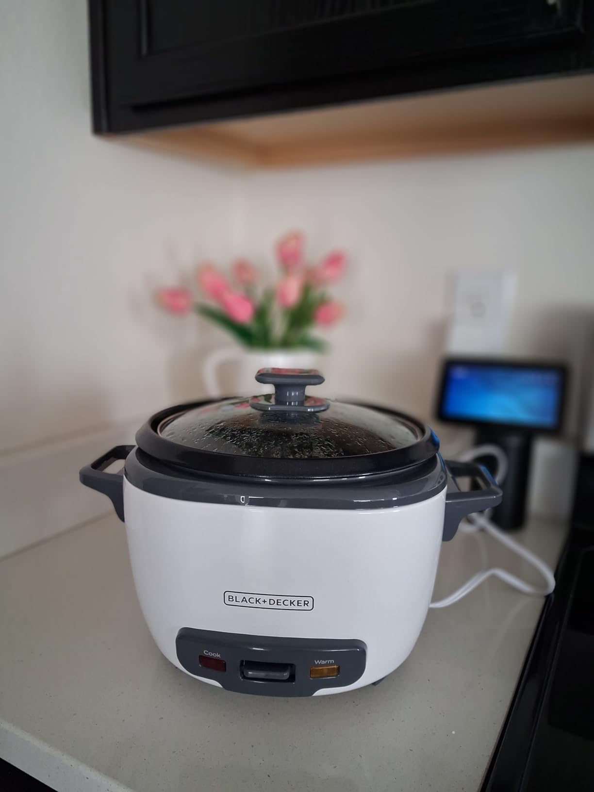 BLACK+DECKER 16-Cup Rice Cooker, RC516, 8-Cup Uncooked Rice, Steaming Basket, Removable Non-Stick Bowl, One Touch | Makes up to 16 cups cooked rice with automatic keep warm, steamer basket and removable nonstick bowl. customer photo 2