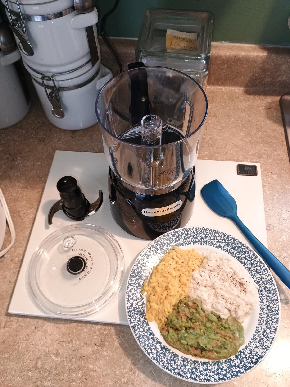 Hamilton Beach 3 Cup Electric Vegetable Chopper & Mini Food Processor | Simple Stack & Press Design | 350 Watts & Stainless Steel Blades For Dicing, Mincing & Puree | Dishwasher Safe | Black customer photo 2