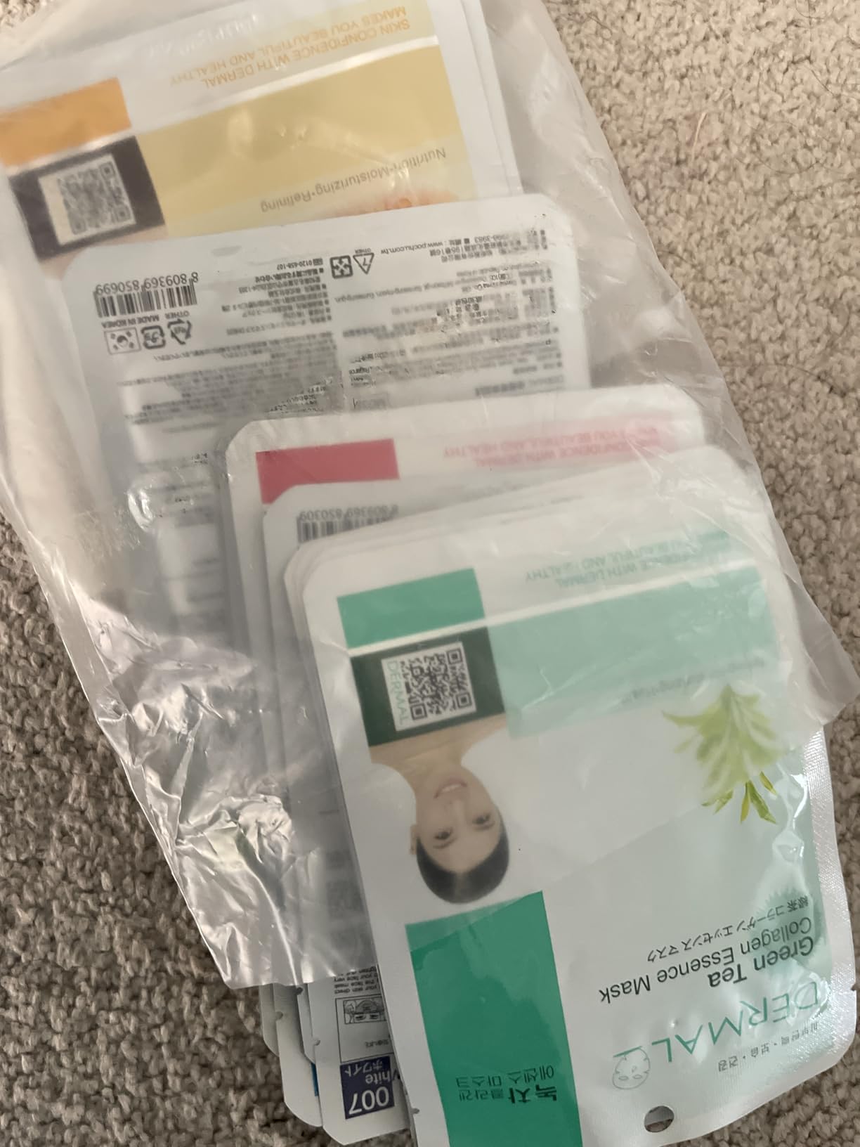 DERMAL 24 Combo Korean Essence Sheet Mask Variety Pack, Collagen & More customer photo 1