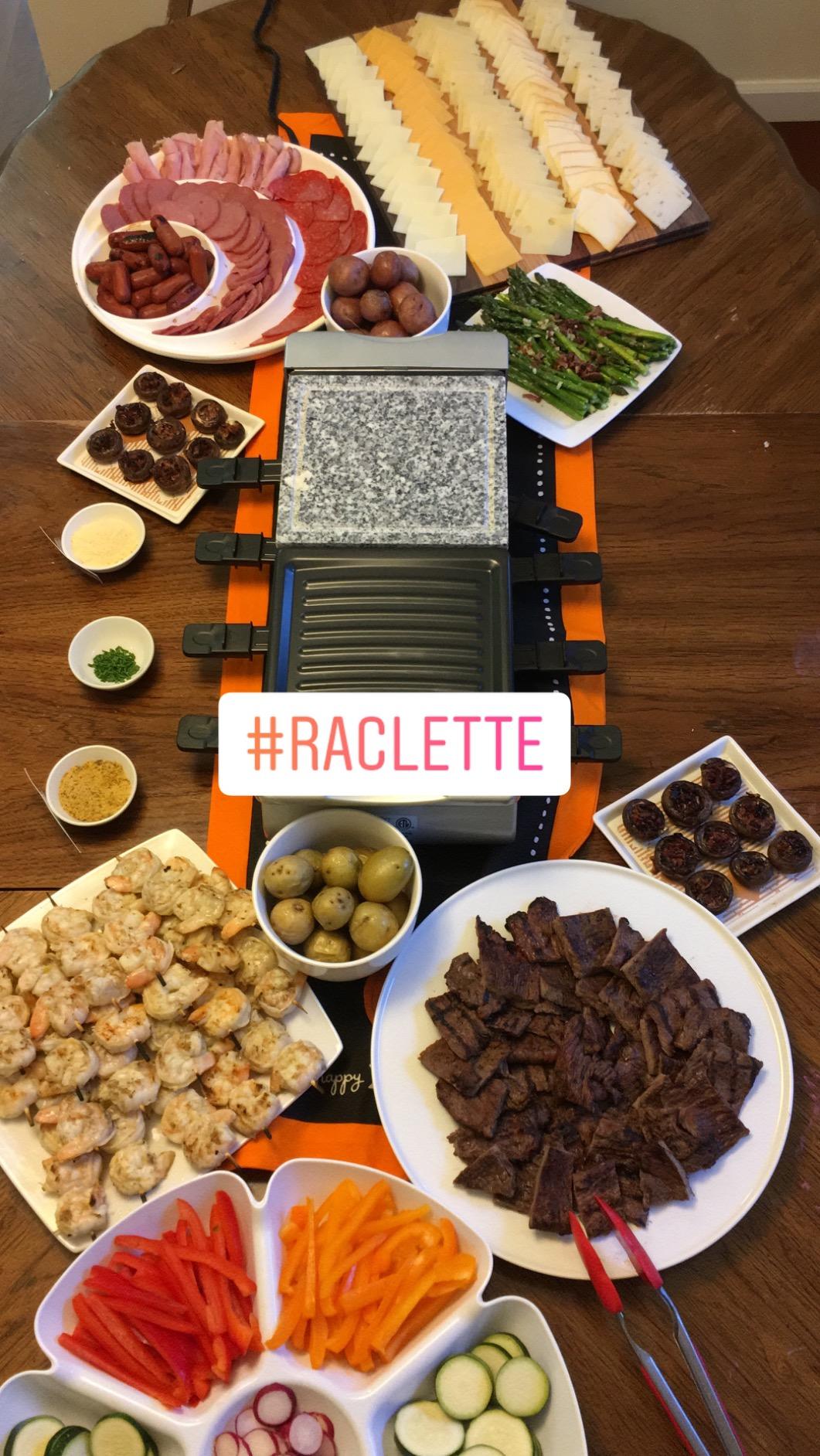 Electric Cheese Raclette Table Grill w Nonstick Grilling Plate & Cooking Stone- Indoor Smokeless Korean BBQ 8 Person Tabletop Cooker Hotplate- Melt or Grill Meat, Veggies for Home Dinner Party or Apps customer photo 2