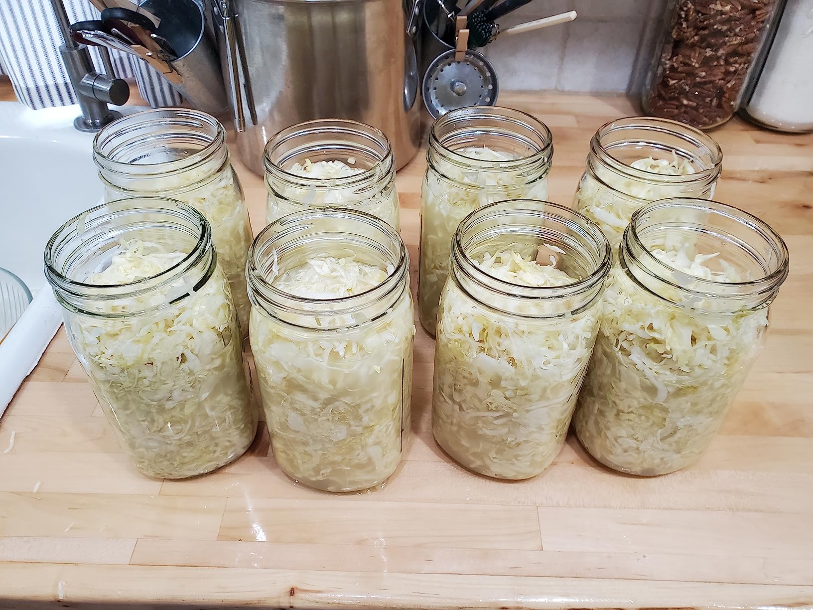 E-Jen Premium Kimchi, Sauerkraut Container Probiotic Fermentation with Inner Vacuum Lid (Earthenware Brown, 3 gal/ 11.5L) customer photo 1