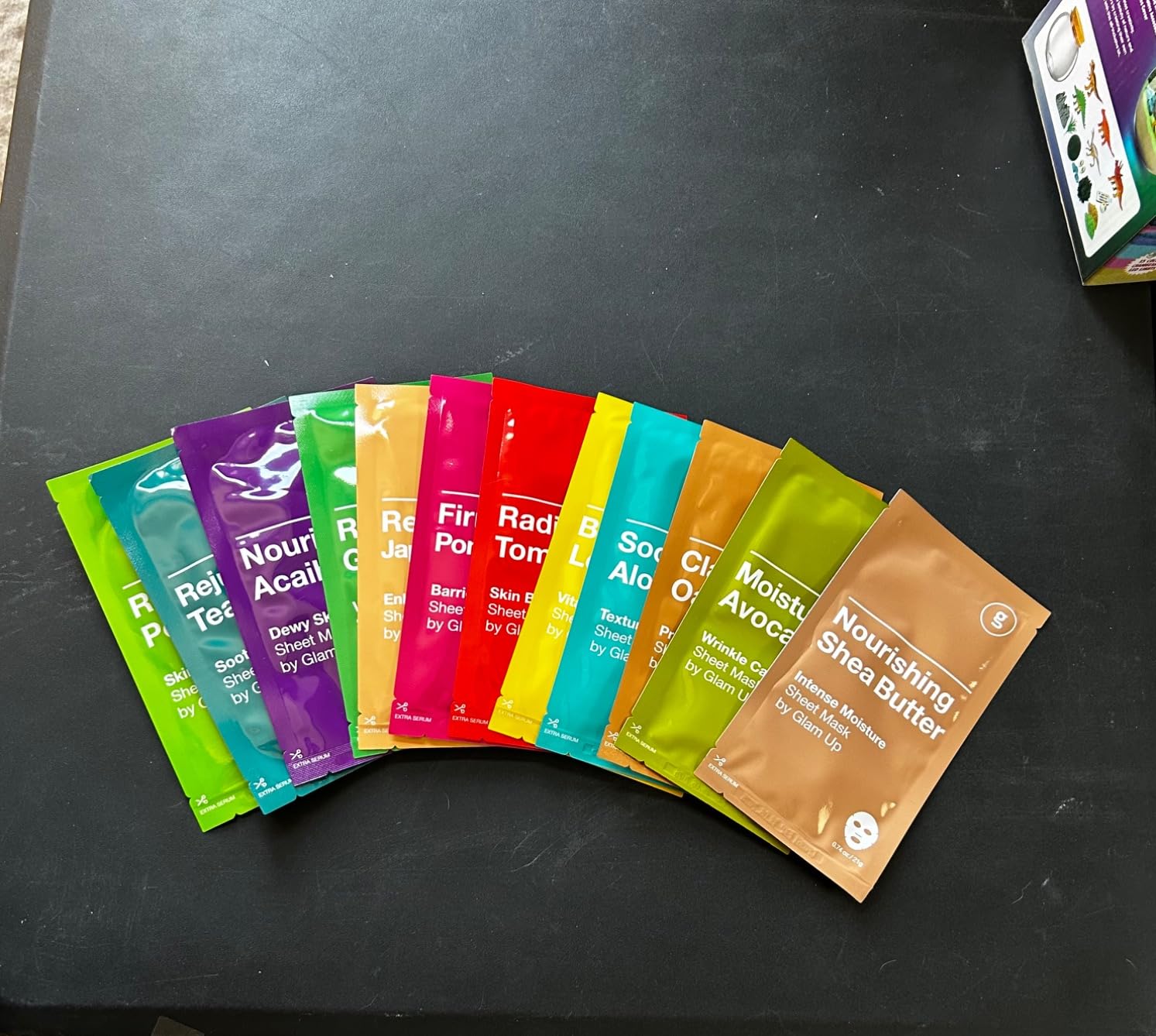 GLAM UP Korean Facial Sheet Mask 12 Pack - Hydrating Glass Skin Face Masks, Korean Skincare for Sensitive & Dry Skin, Easter Gifts, Teen Girl Gifts, Stocking Stuffers for Women, Spa Gift Set customer photo 2