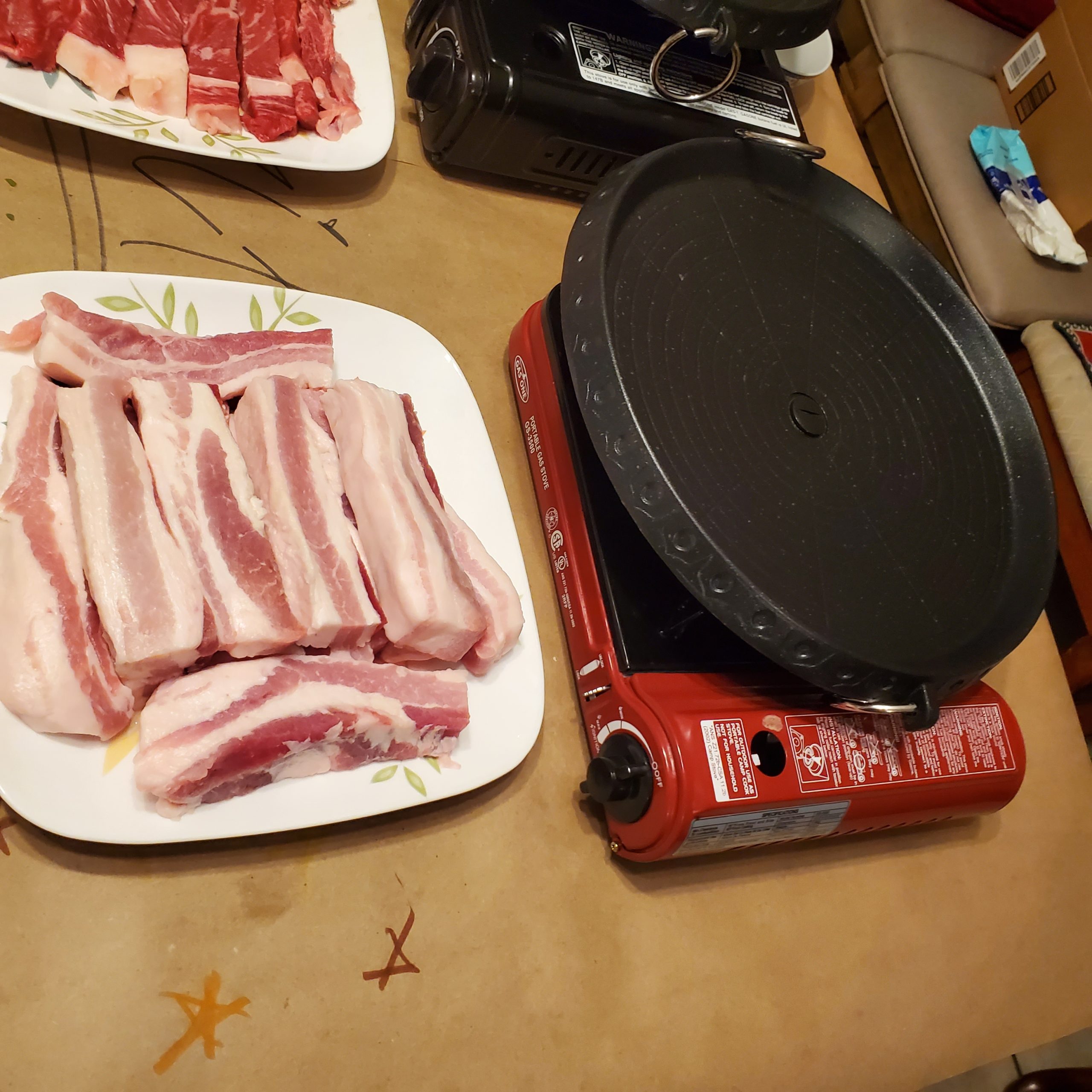 Korean Style BBQ Grill Pan with Maifan Coated Surface Non-stick Smokeless Barbecue Plate for Indoor Outdoor Grilling 32x32cm customer photo 2