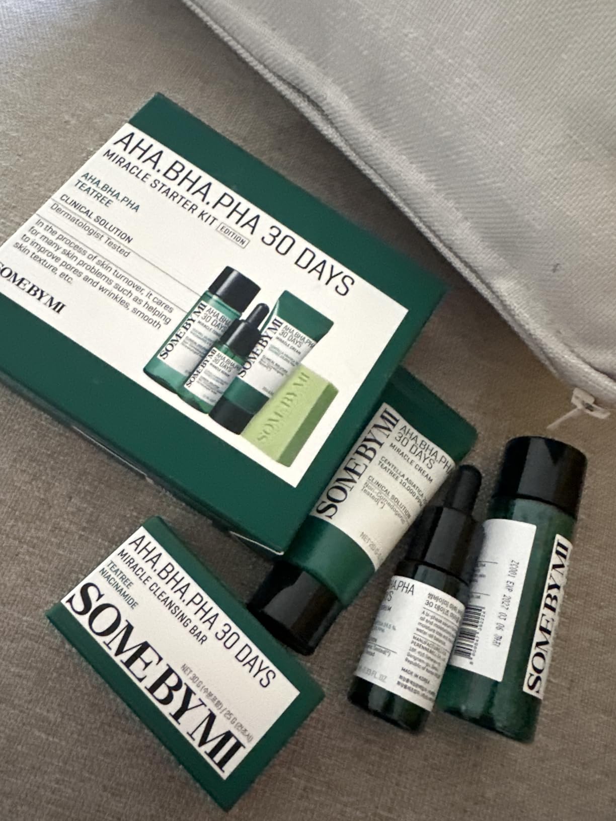 SOME BY MI AHA BHA PHA 30Days Starter Kit - Toner, Serum, Cream, Cleansing Bar - Mild Exfoliating Daily Skin Care Set - Skin Wastes, Sebum, Oiliness Care - Korean Skin Care customer photo 1