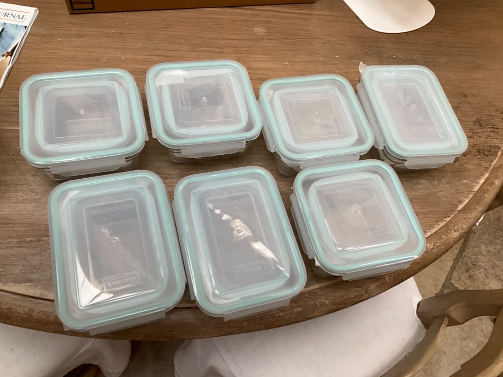 Glasslock Transparent 28 Piece Small Oven and Microwave Safe Glass Food Storage Containers Set for Small Snack and Meals with Removable Lids, Clear customer photo 1