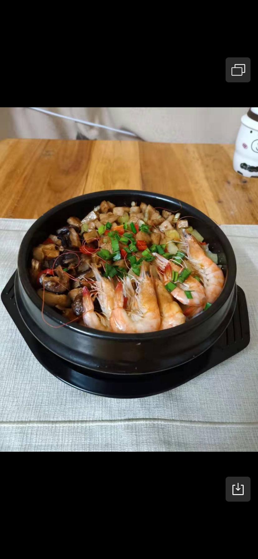 Korean Cooking Korean Stone Bowl, Stone Pot Sizzling Hot Pot for Bibimbap and Soup (Small, No Lid) - Premium Ceramic with Melamine Tray (27 Oz) customer photo 1