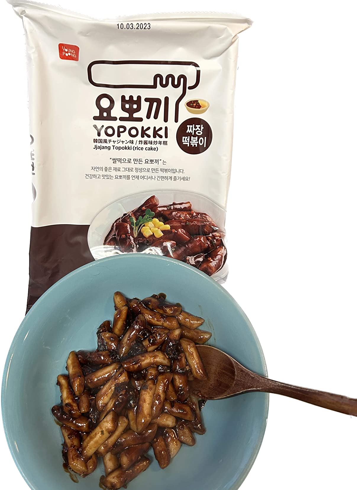 Yopokki Instant Tteokbokki Rice Cakes Korean, Topokki Pack - Great with Cheese and Ramen Noodles, Korean Snacks for College Dorm, Korean Food Meal Kit, Pack of 2 (Jjajang, 2 Packs) customer photo 1