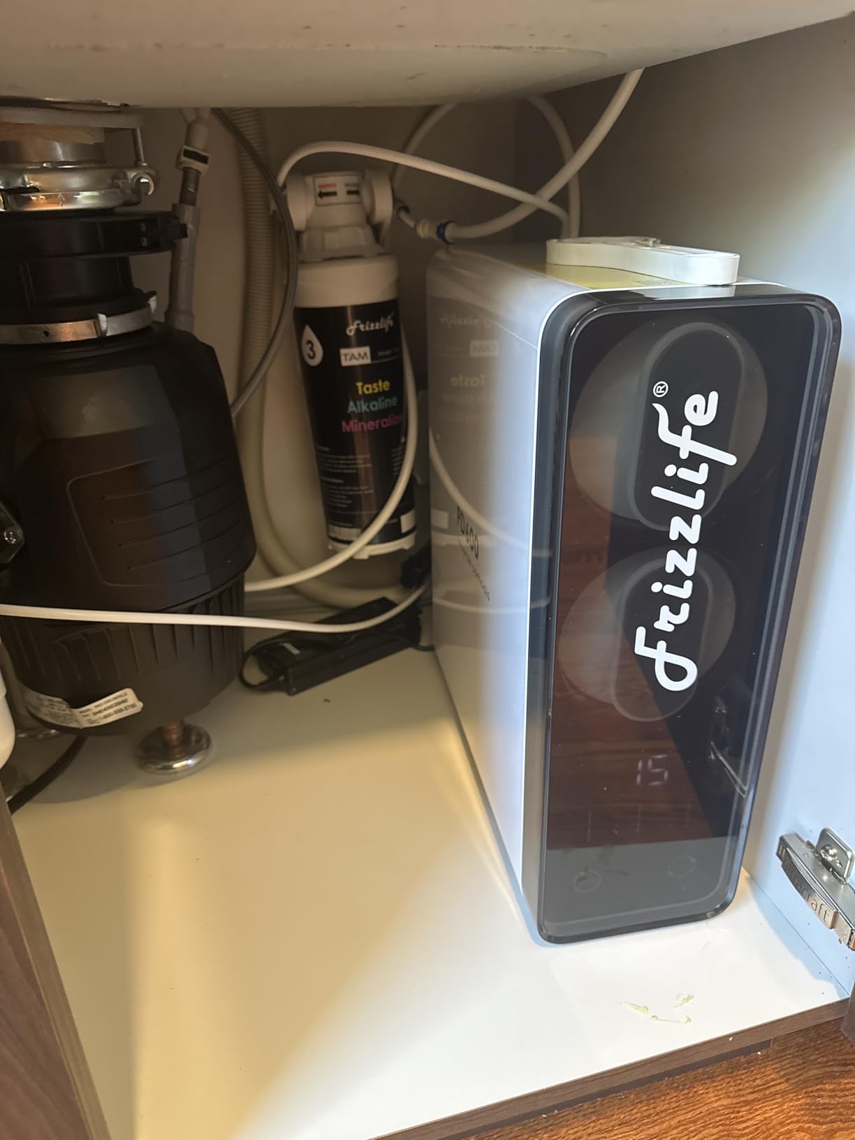Frizzlife Reverse Osmosis Water Filter - Alkaline Mineral pH+, NSF/ASNI 58&53&42&372 Standard, 600GPD Tankless RO Reverse Osmosis System, Under Sink, 2:1 Pure to Drain, Reduce FPAS/PFOA, PD600-TAM3 customer photo 2