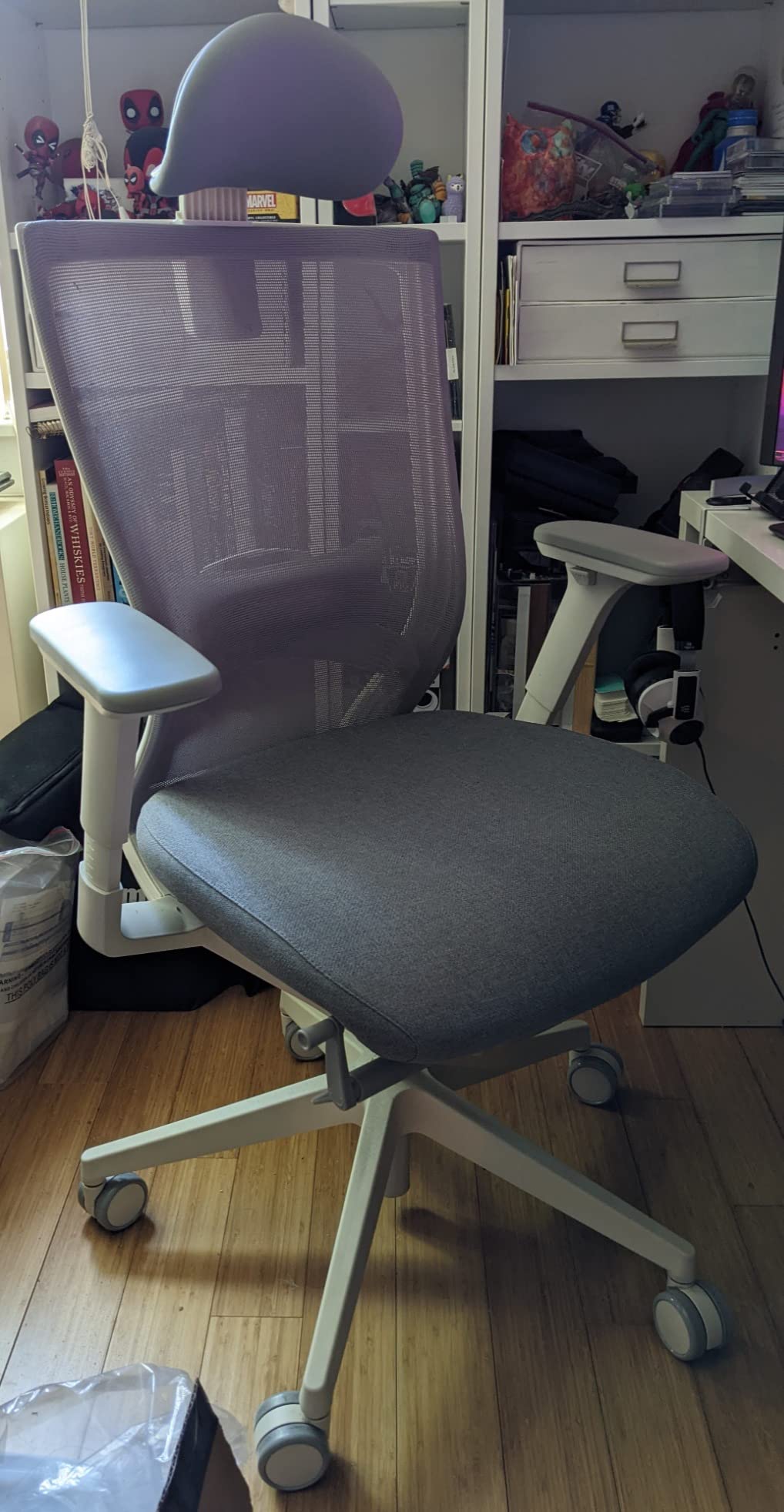 Sidiz T50 Ergonomic Office Chair: High Performance Home Office Chair with Adjustable Headrest, Lumbar Support, 3D Armrest, Seat Depth, Mesh Back Computer Chair (Blue) customer photo 1