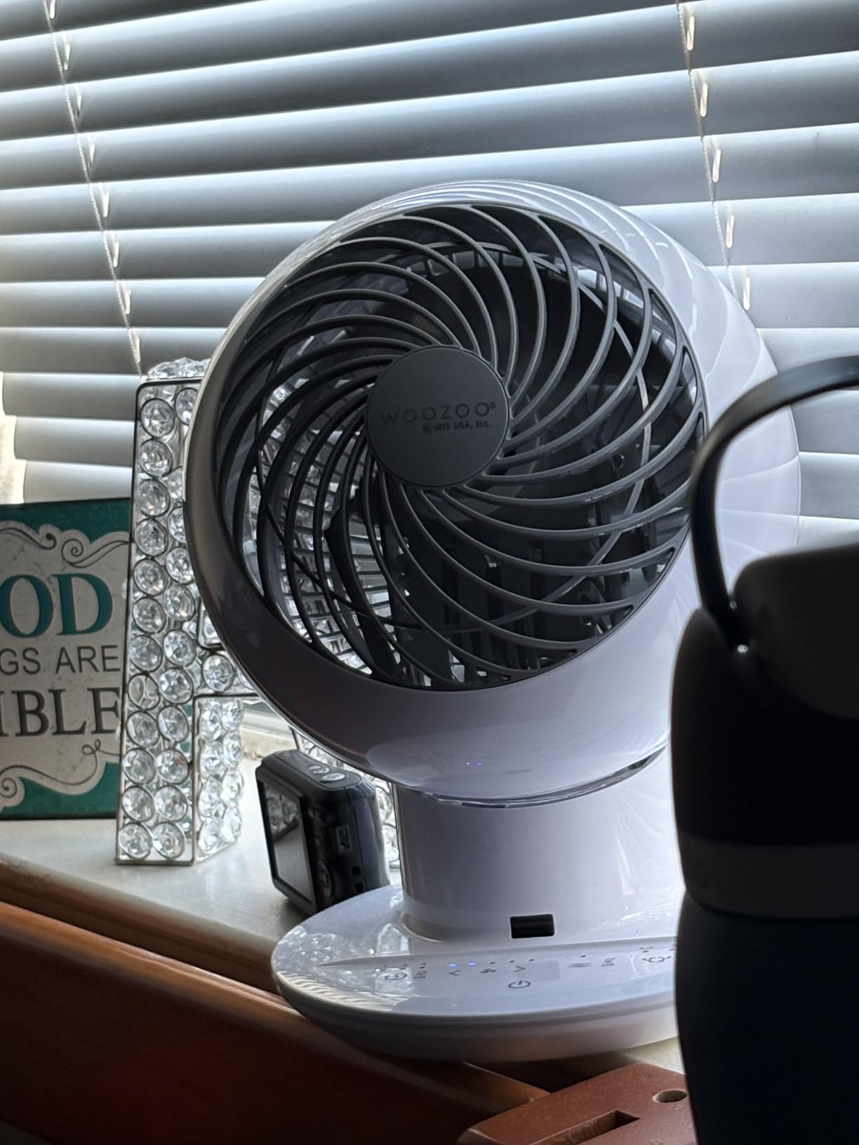 IRIS USA WOOZOO Air Circulator Fan with Remote, Oscillating, 5 Speeds, 82ft Max Air Distance, 90 Degree Adjustable Tilt, 30db Quiet Motor, Small Fan for Bedroom, Office, Dorm, White customer photo 2