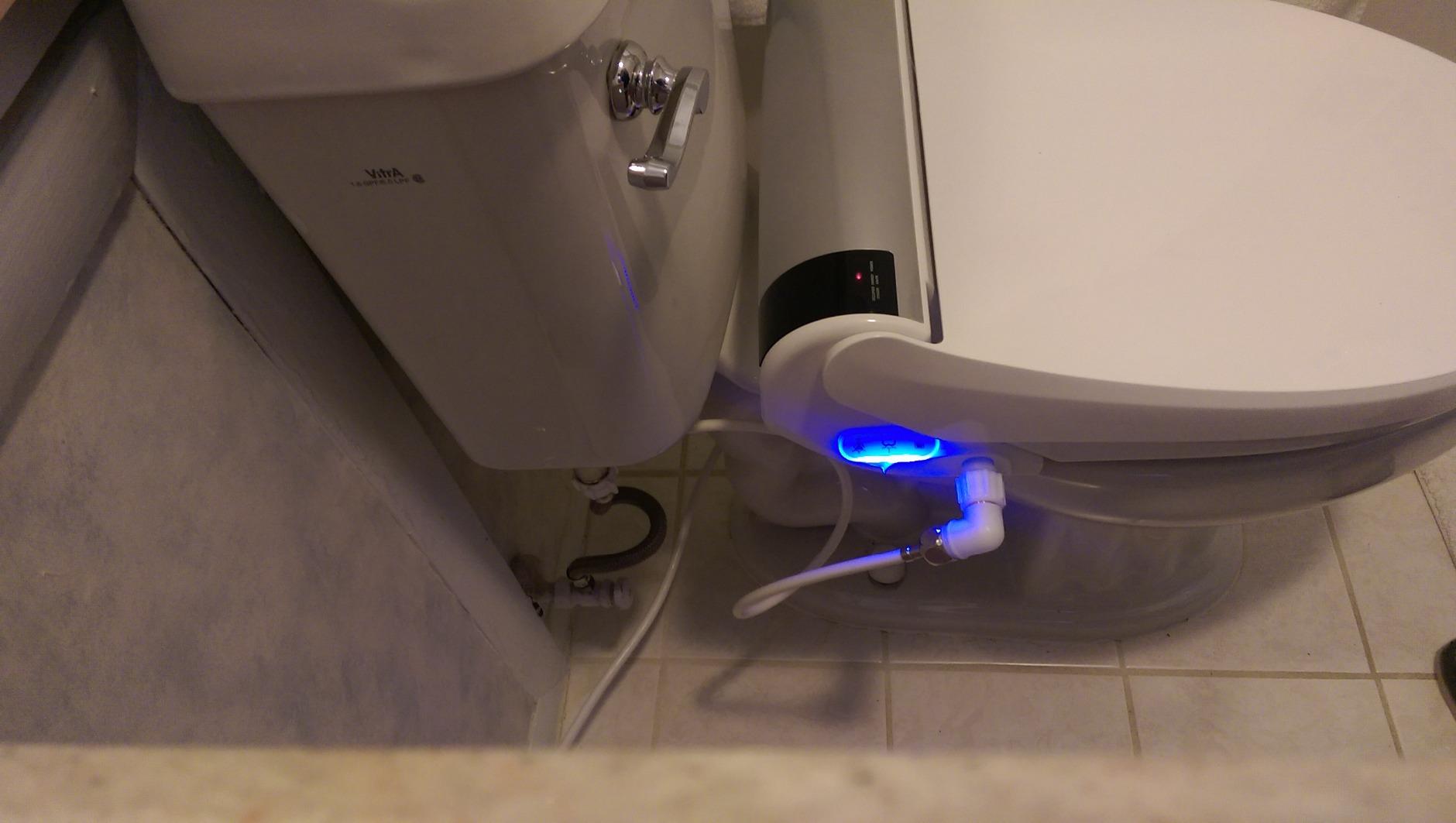 Bio Bidet BB2000 Electric Bidet Toilet Seat, Warm Water with Air Dryer, Heated Seat with Sensor and Slow Close Lid, Night Light, Remote Control, Round, White customer photo 1