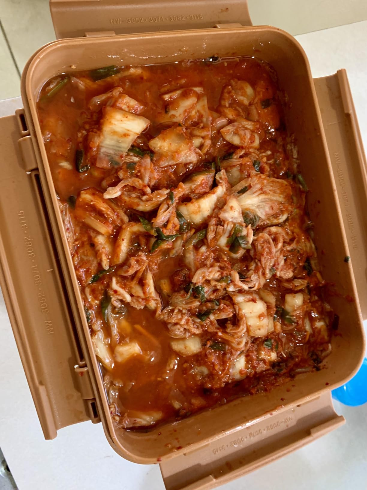Crazy Korean Cooking Premium Fermentation and Storage Container for Kimchi, Sauerkraut with Inner Vacuum Lid, Sand Brown (5.2 L) customer photo 1
