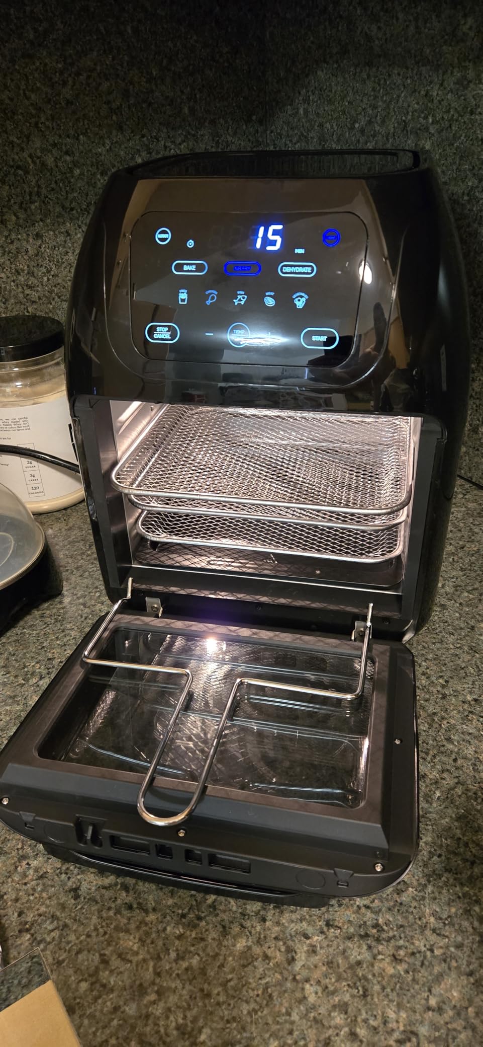 CHEFMAN Multifunctional Digital Air Fryer+ Rotisserie, Dehydrator, Convection Oven, 17 Touch Screen Presets Fry, Roast, Dehydrate, Bake, XL 10L Family Size, Auto Shutoff, Large Easy-View Window, Black customer photo 2