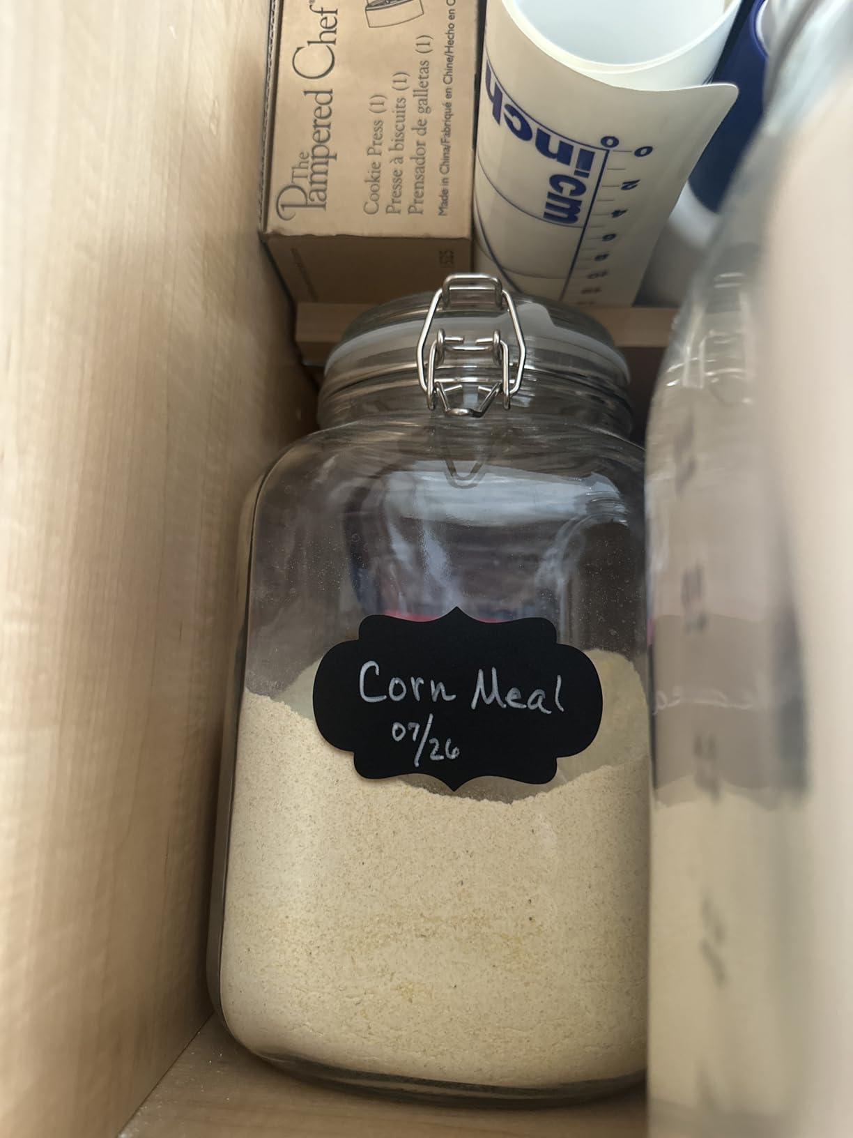 [UPGRADE] 2 Pack Square Super Wide Mouth Airtight Glass Storage Containers with Lids, 1.1 Gallon Glass Jars with 2 Measurement Marks, Canning Jars with Leak-proof Lid for Kitchen (Spare Gasket) customer photo 1