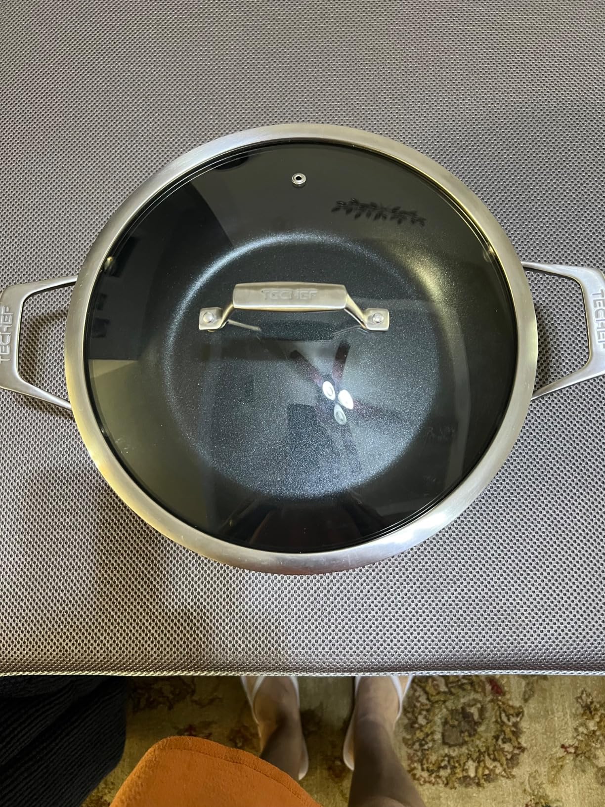 TECHEF - Onyx Collection - Nonstick Everyday Pan With Lid, 5 Qt Deep Frying Pan With Lid, For Sauteing, Frying, And Simmering, Induction Ready, PFOA-Free, Made In Korea customer photo 2