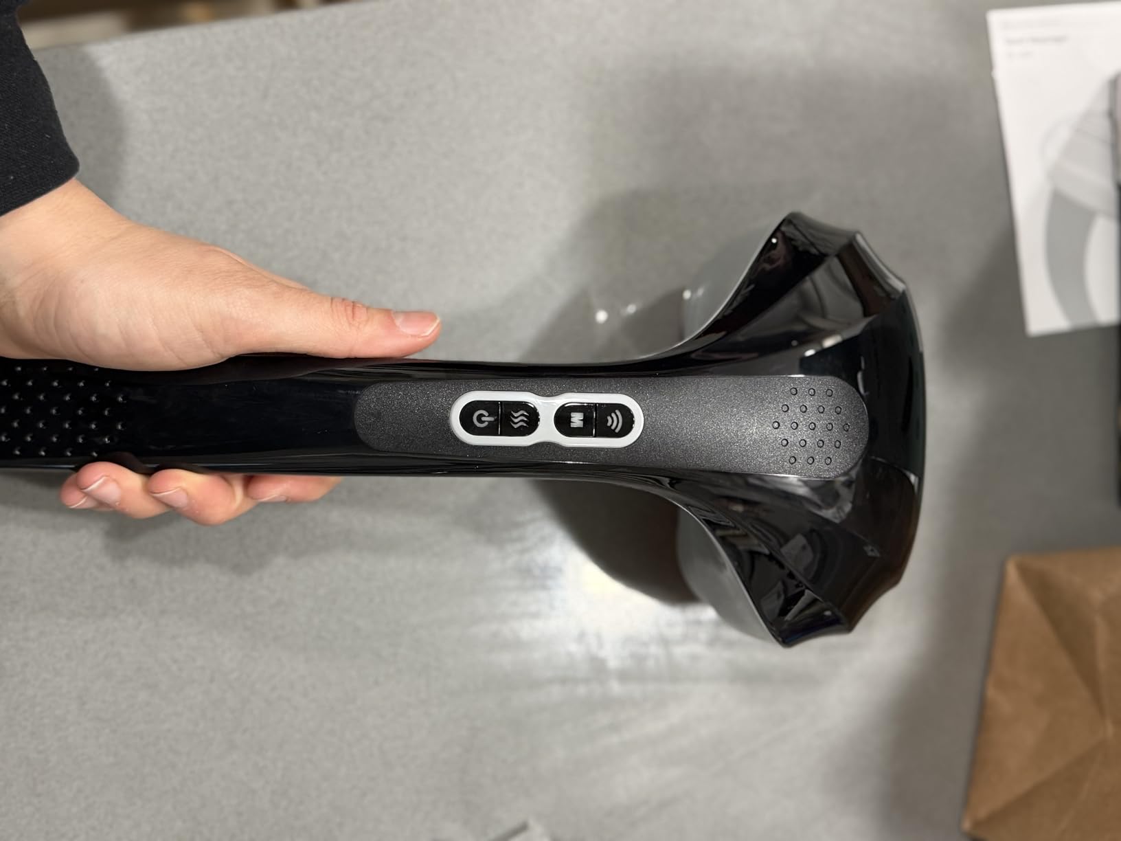 Snailax Cordless Handheld Back Massager with Heat, Deep Tissue Percussion Massager, 3 Sets of Dual Pivoting Heads customer photo 2