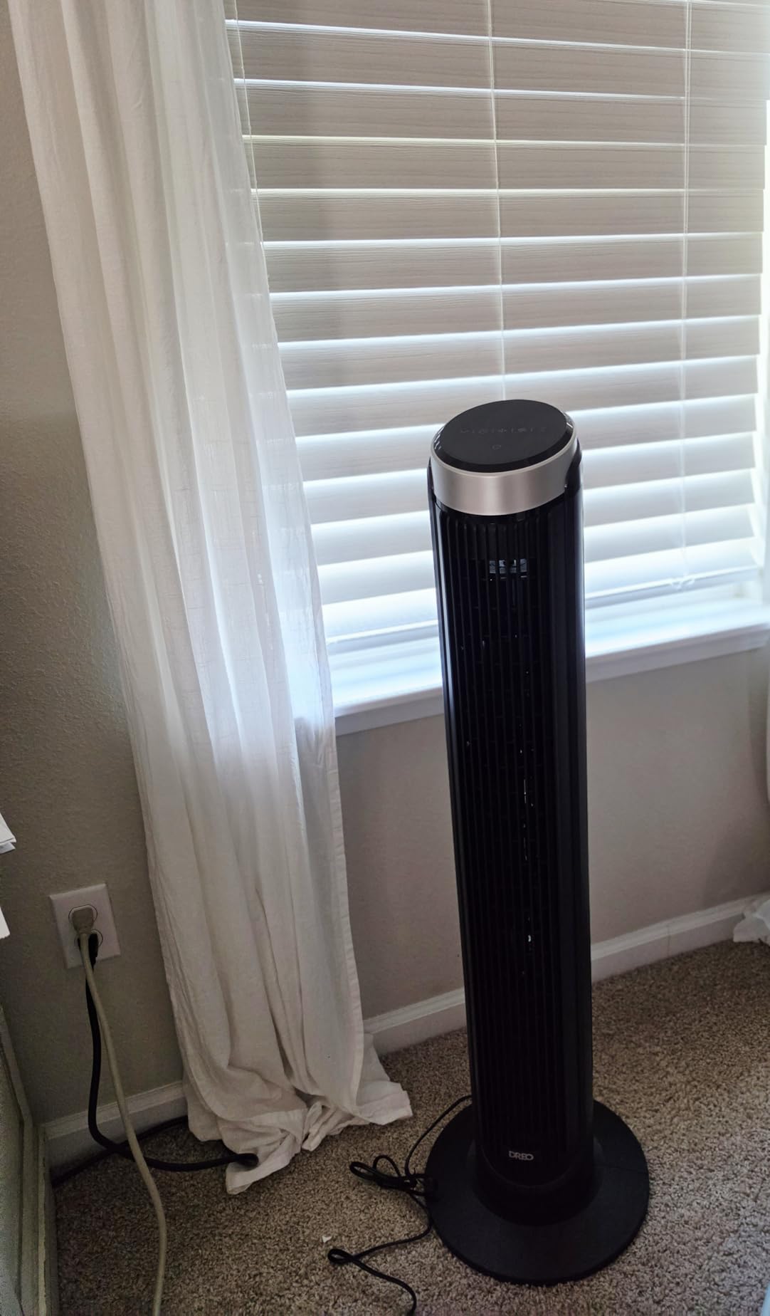 DREO Tower Fan for Bedroom, 90° Oscillating Fans that Blow Cold Air | 26 ft/s Powerful Airflow, 28dB Quiet Fan, 5 Speeds, 4 Cooling Modes, 12H Timer, 40