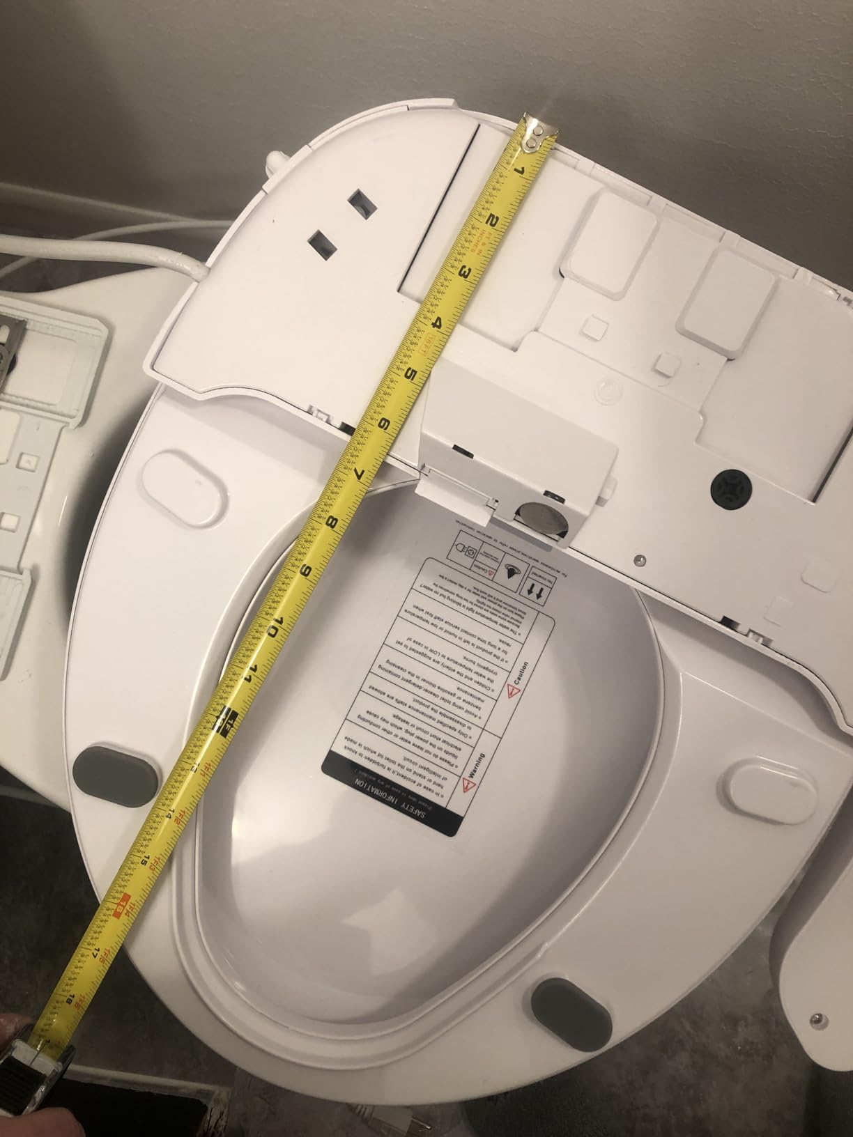 ZMJH ZMA102 Bidet Toilet Seat, Unlimited Warm Water, Vortex Wash, Electronic Heated, Warm Air Dryer, Rear and Front Wash, LED Light, Need Electricity, White, (Elongated) customer photo 1