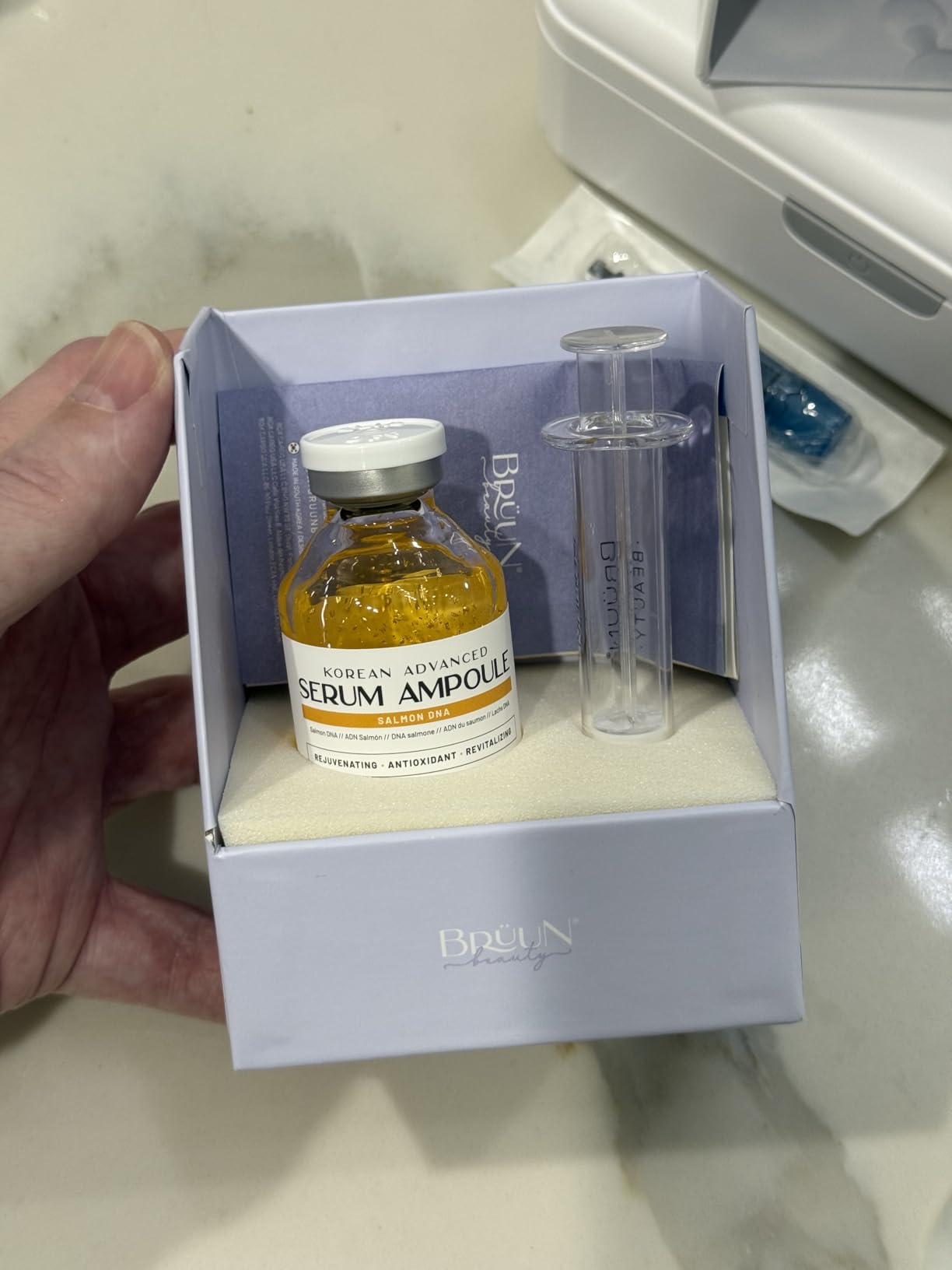 BRUN SD - Control Salmon DNA Ampoule - Micro Needling Korean Serum Booster for Face and Body to Use with and without Derma Pen Microneedling Skin Care Serum 1.18 fl.oz customer photo 1