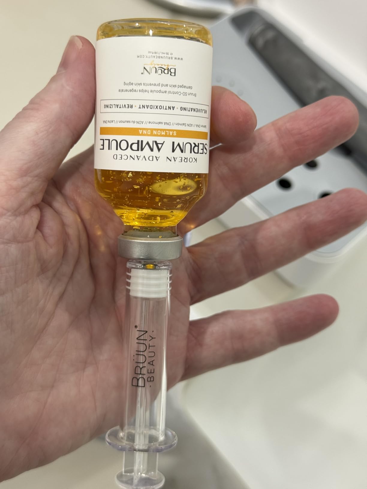 BRUN SD - Control Salmon DNA Ampoule - Micro Needling Korean Serum Booster for Face and Body to Use with and without Derma Pen Microneedling Skin Care Serum 1.18 fl.oz customer photo 2