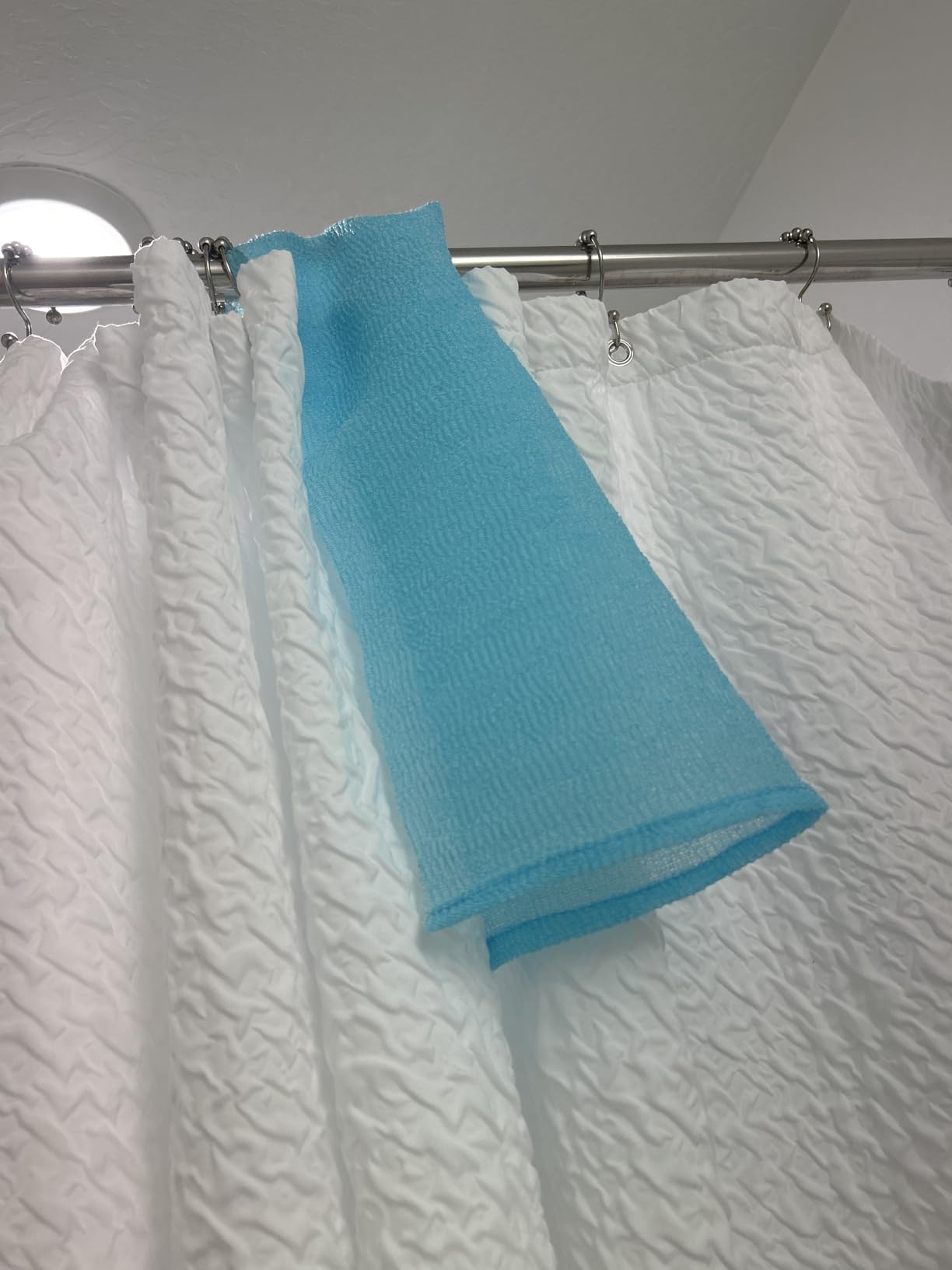Yiclick Exfoliating Washcloth Towel, Exfoliating Body Scrubber, Back Scrubber for Shower Bath Washer, Japanese Exfoliating Wash Cloth, Korean Body Scrubber Exfoliator, Body Scrub Loofah Luffa Colors customer photo 1
