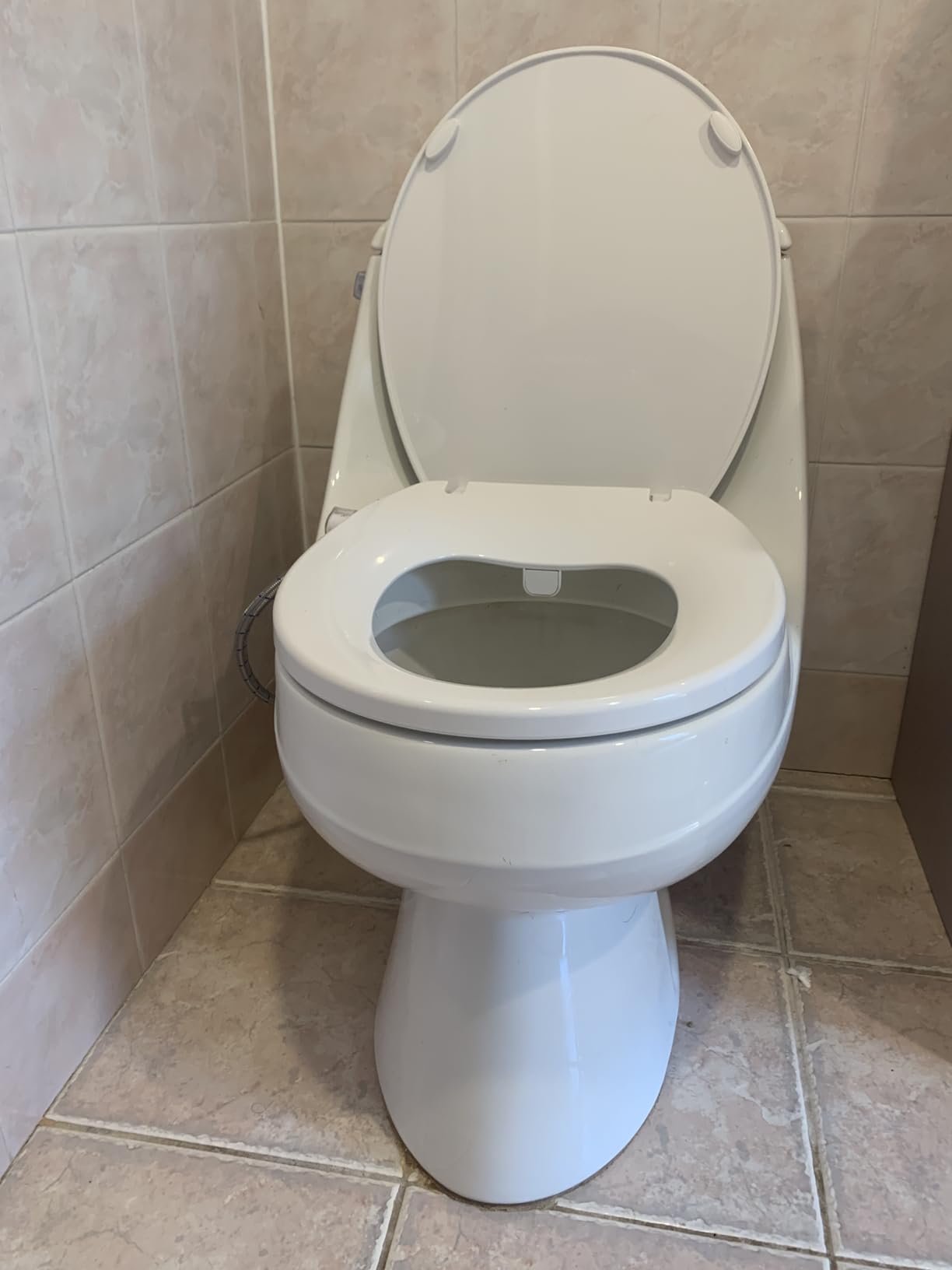 GenieBidet Right Side Bidet Toilet Seat Round - Round Bidet Toilet Seat with Adjustable Self-Cleaning Nozzles, Attachment, T Adapter & Bottle - Non Electric Bidet Seat customer photo 1