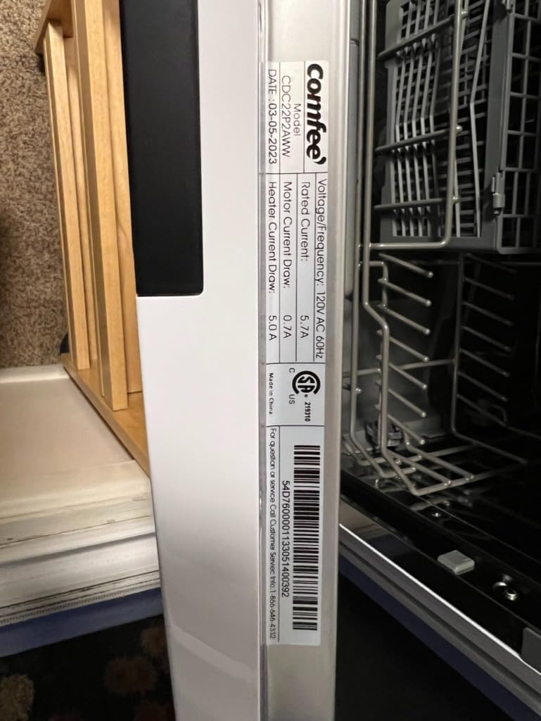 COMFEE' Countertop Dishwasher Portable, 6 Place Settings, Energy Star | 8 Washing Programs for RVs, Dorm& Apartment, Speed, Baby-Care, ECO & Glass, Quiet, White, Space-saving Design customer photo 1