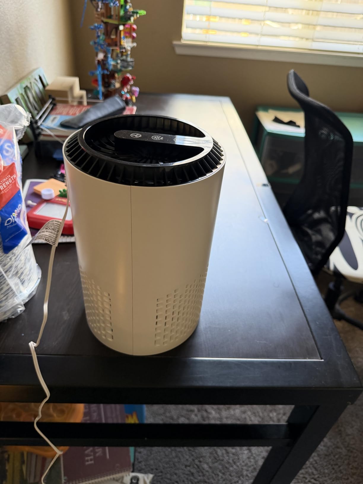 AROEVE Air Purifiers for Bedroom Home, Air Purifier For Smoke Pollen Dander Hair Smell, Sleep Mode Speed Control, MK01, White customer photo 1