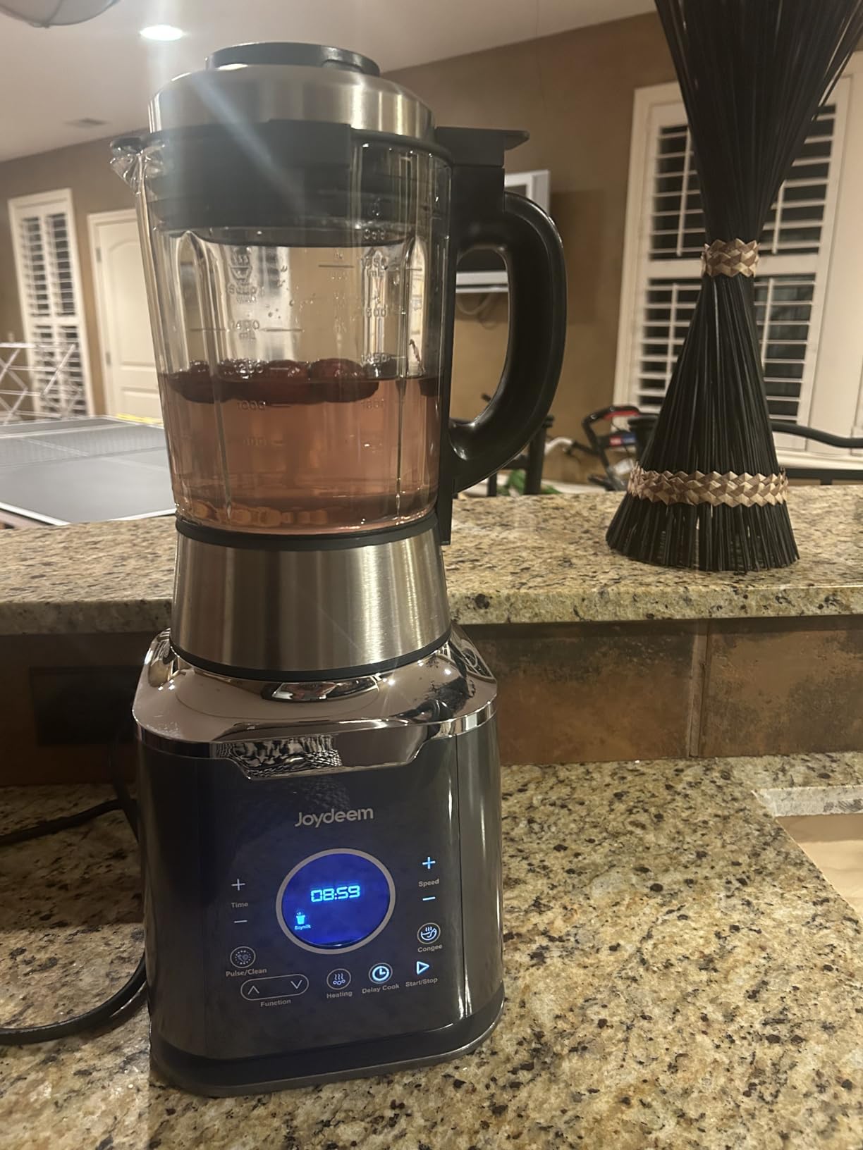 Joydeem Cooking Blender JD-D16, Hot and Cold Blender for Soy Milk & Juice, Soup Maker with Stew Pot, 1.75L(59 Oz), 1200W, Black customer photo 1