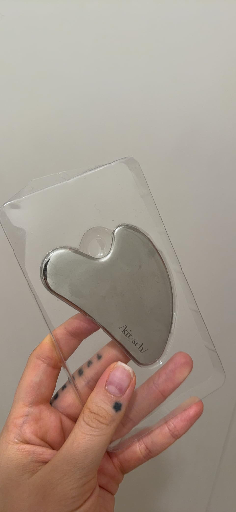 Kitsch Stainless Steel Gua Sha Facial Tools - Guasha Tool for Face, Face Sculpting Tool, Neck Massager, Double Chin Reducer Gua Sha Tools, Lymphatic Drainage Massager, Facial Skin Care - Silver customer photo 2