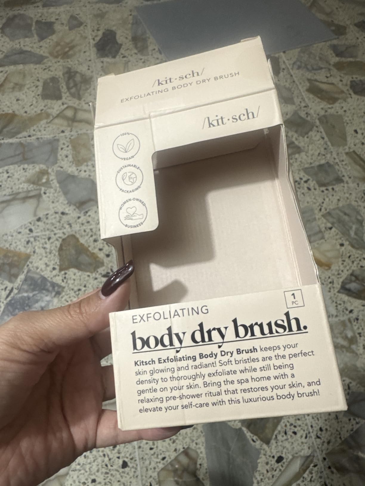Kitsch Dry Brushing Body Brush for Lymphatic Drainage- Soft Bristles Shower Brush - Dry Brush to Remove Dry Skin and Improves Blood Circulation, Body Scrubber for Glowing Skin, Sauna Accessories customer photo 1