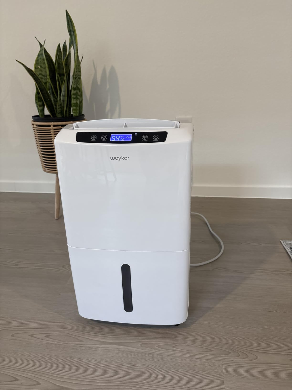 Waykar 80 Pints 5000 Sq. Ft 2025 Energy Star Dehumidifier for Basement | 90° Auto Swing, 30%-80% Humidity Control for home, Continuous drainage support, Whole-House Dehumidification, Auto-defrost customer photo 2
