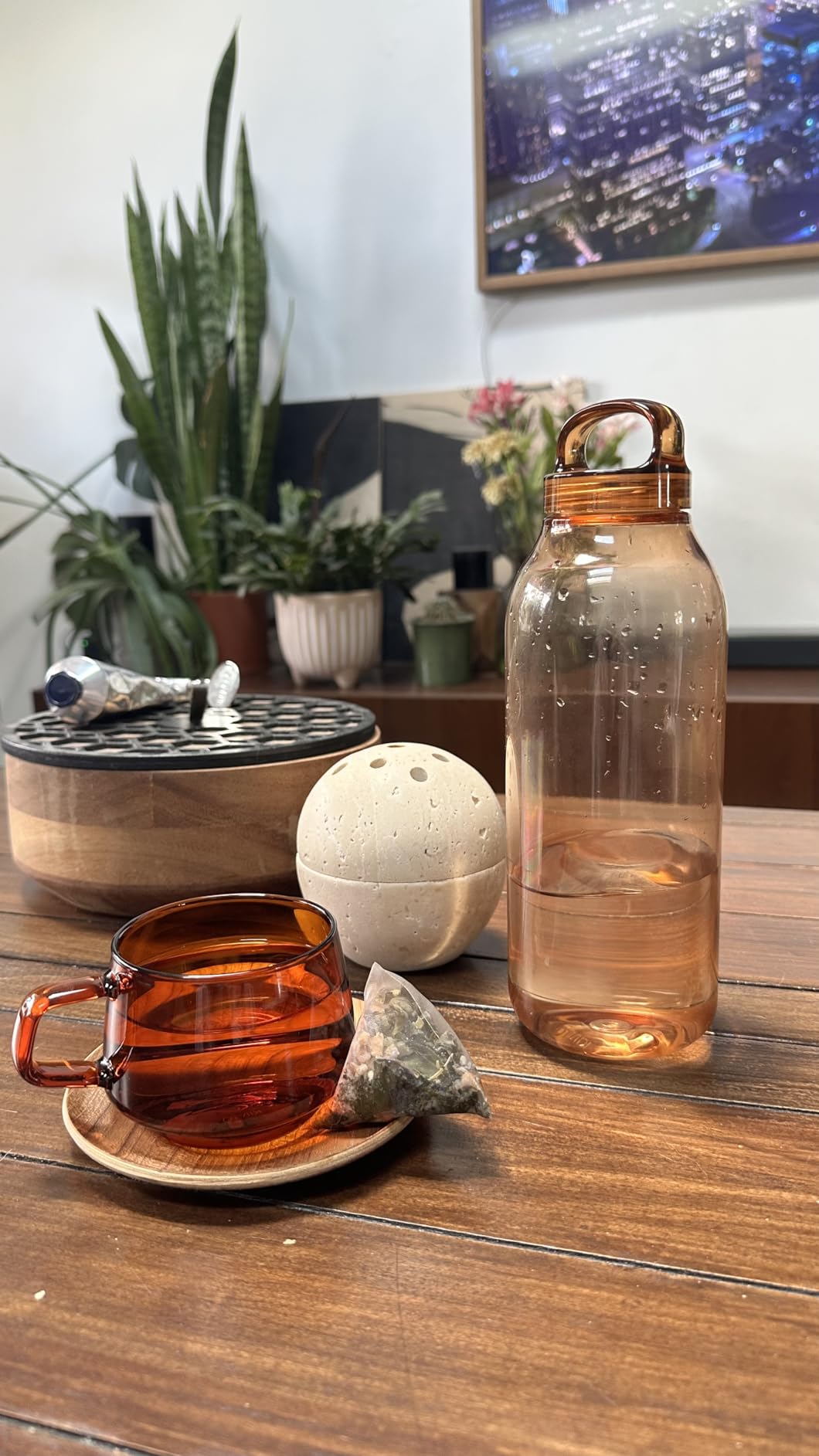 KINTO 20397 Water Bottle, 33.4 fl oz (950 ml), Clear, Lightweight, Dishwasher Safe, My Bottle customer photo 1