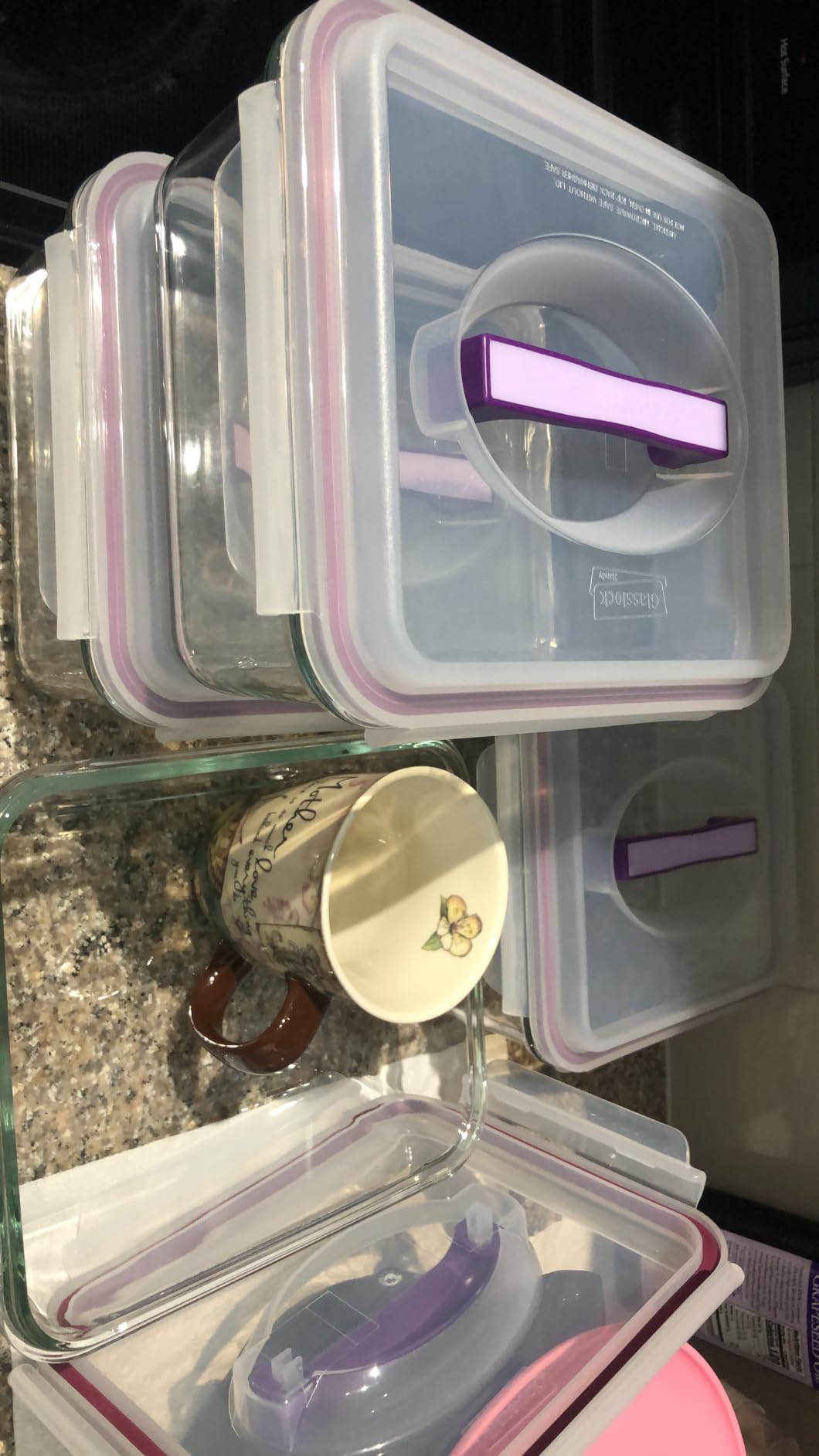 GLASSLOCK 61 Oz Glass Food Storage set of 2 - Large Capacity, Airtight & Leak-Proof, BPA Free Lid with Carry Handle, Microwave, Dishwasher, Fridge & Freezer Safe, Marinating, Sauce, Fruit Storage customer photo 1