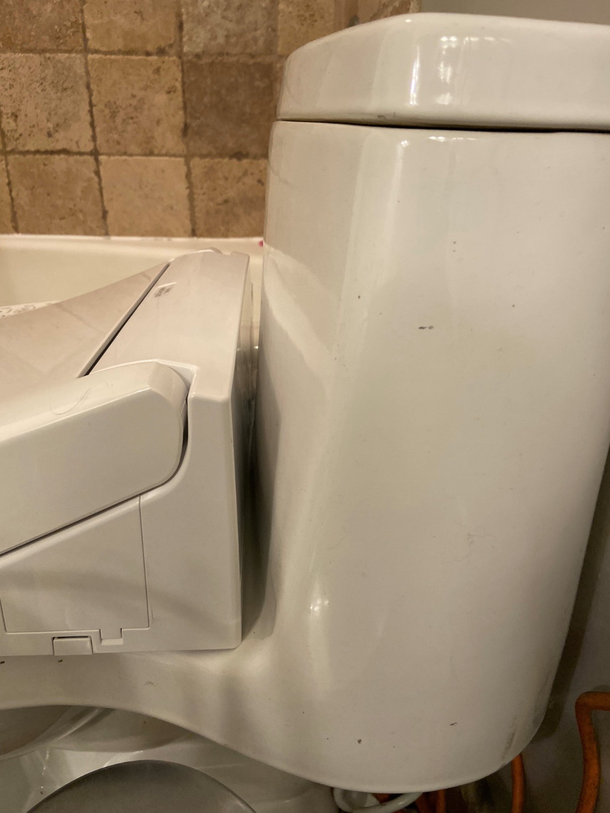 TOTO WASHLET KC2 Electronic Bidet Toilet Seat with Heated Seat and SoftClose Lid, Round, Cotton White - SW3023#01 customer photo 2