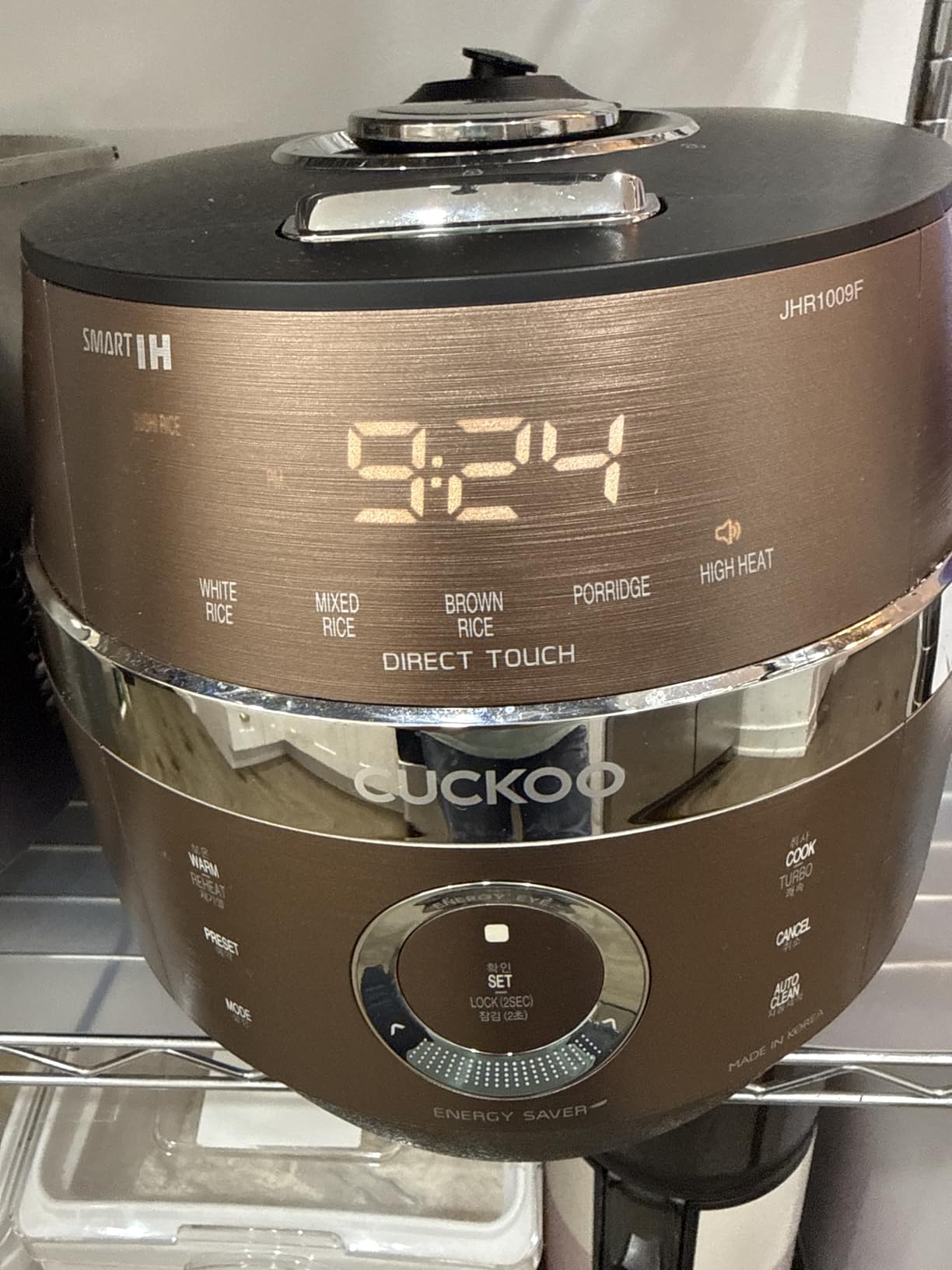 CUCKOO CRP-JHR1009F | 10-Cup (Uncooked) Induction Heating Pressure Rice Cooker | 19 Menu Options, Auto-Clean, Voice Guide, Made in Korea | Copper customer photo 1