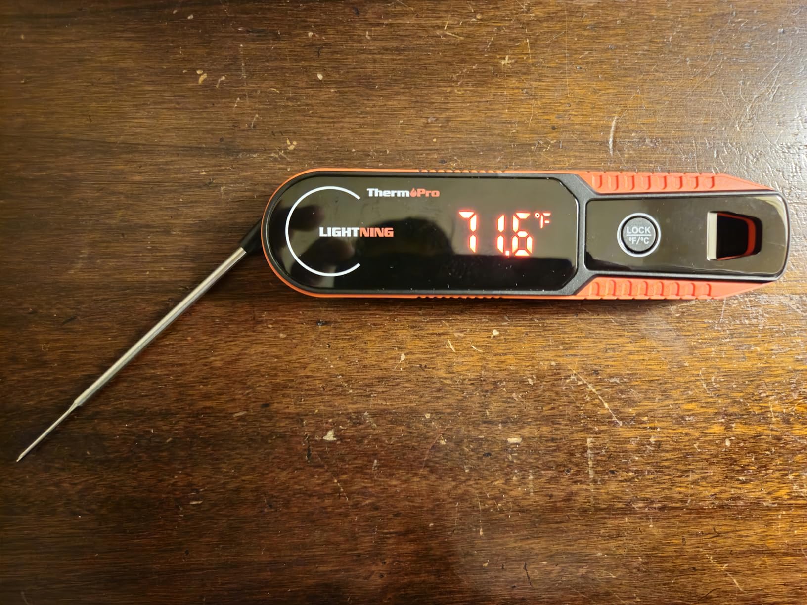 TempPro Lightning 1 Sec Instant Read Meat Thermometer, Kitchen Food Thermometer with 180 Rotating Display, IP67 Waterproof Cooking Thermometers for Deep Fry Smoker Grill BBQ customer photo 2