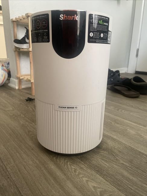 Shark Air Purifier for Home, Clean Sense, for Bedroom, Nursery, Home Office, Dorm, HEPA-Exceeding Filter, Captures Pollutants, Pet Dander, Dust, Odor, Smoke, and More, HP102PET, White customer photo 2