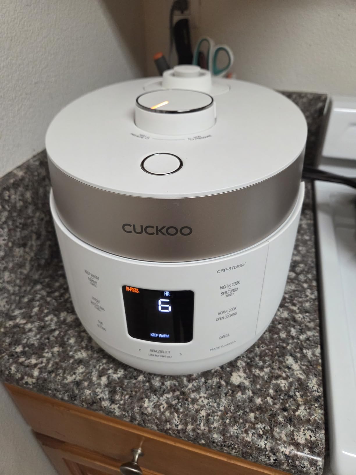 CUCKOO Twin Pressure Rice Cooker 10-Cup Uncooked / 20-Cup Cooked with Nonstick Inner Pot, 16 Menu Options, Open Cooking Mode, Voice Guide, White (CRP-ST1009FW) customer photo 2