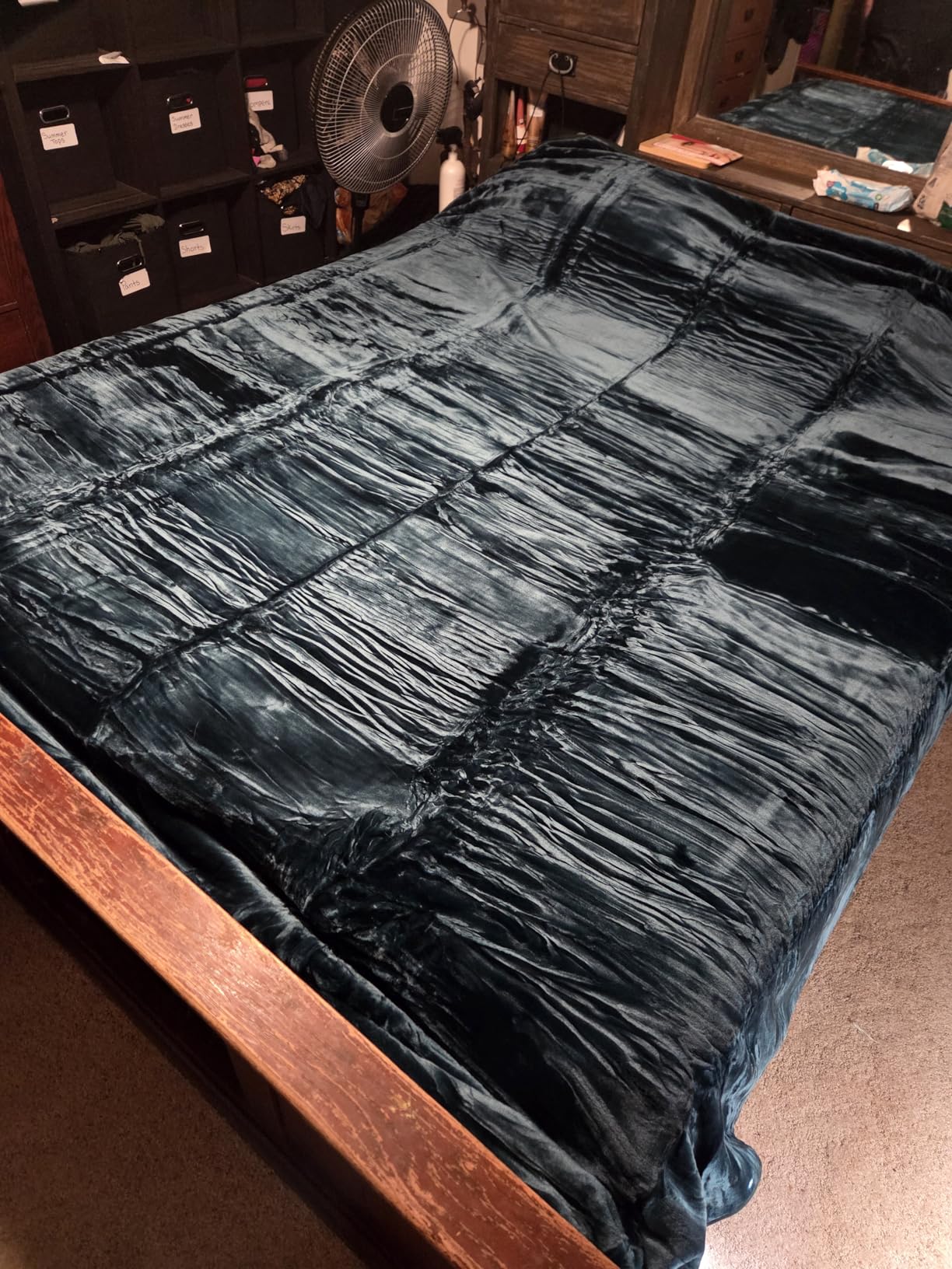 Chezmoi Collection Heavy Single Ply 9 Lbs Korean Style Faux Mink Blanket, 750GSM Thick Silky Soft Plush Raschel Mink Blanket, 85