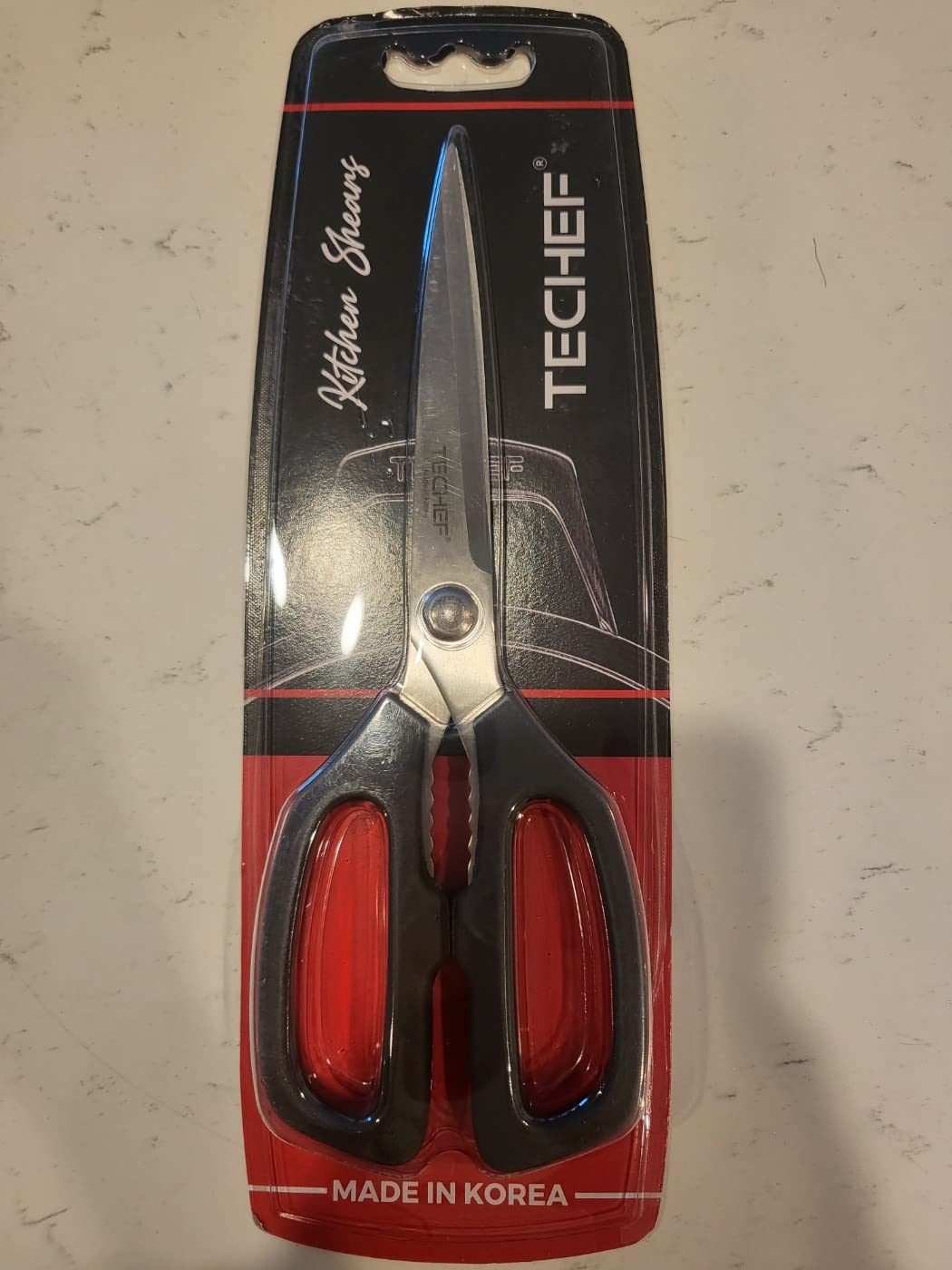 TECHEF Kitchen Shears, All Purpose Scissors, Dishwasher Safe, Heavy Duty Meat Scissors Poultry Shears, Stainless Steel, Made in Korea (Dark Gray) customer photo 1