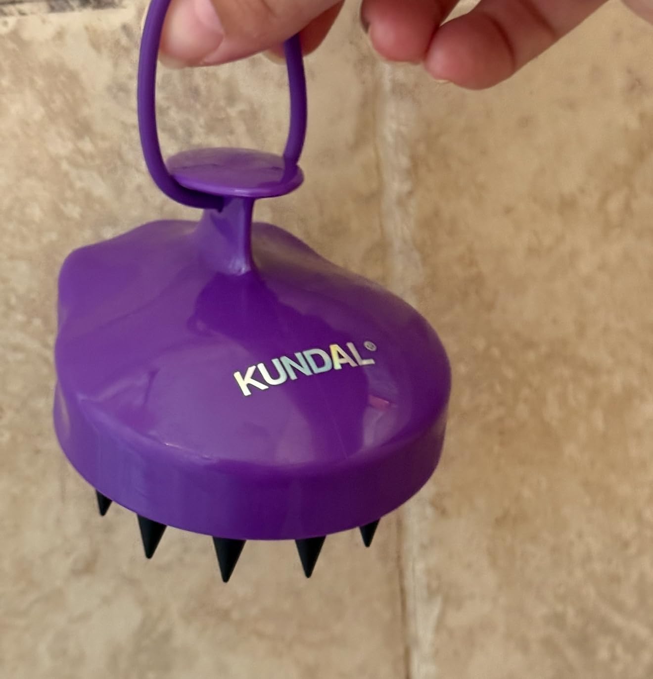 KUNDAL Korean Hair Care Shampoo Brush Hair Massager - Silicone Hair Massager & Scrubber, Deep Cleansing Dandruff Remover & Exfoliating Silicone Massager, Anti-Slip Hair and Scalp Massager customer photo 1