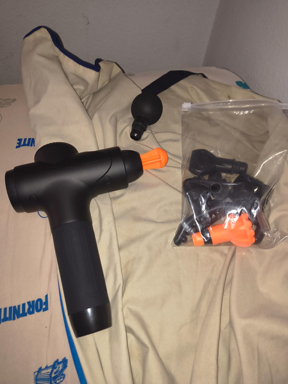 TOLOCO Massage Gun Deep Tissue, Percussion Massage Gun with 10 Replacement Heads, Super Quiet Portable Electric Massager for Athletes, Relax, Fathers Day Dad Gifts, Black customer photo 2